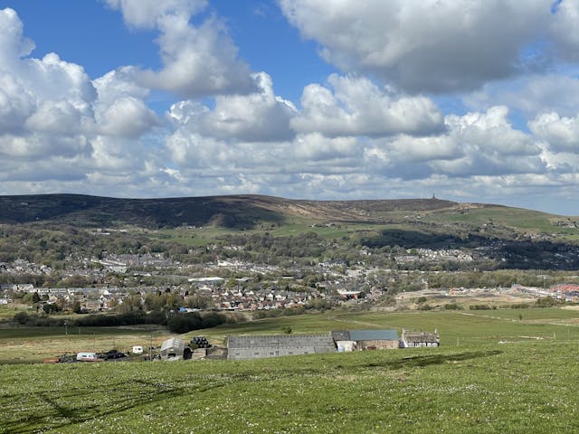 Rural landscape with settlement