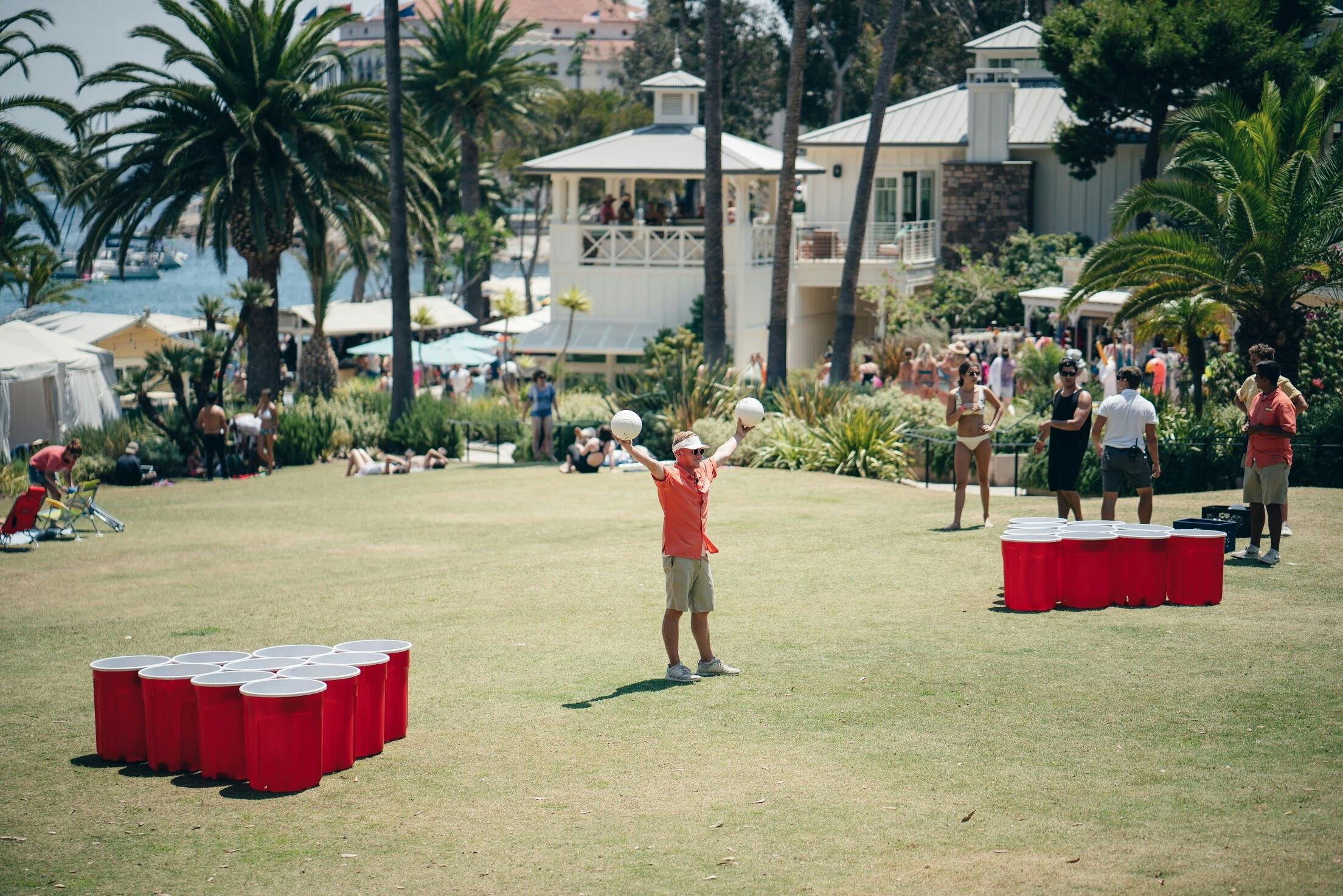 Nothing like life-size beer pong on the beach!