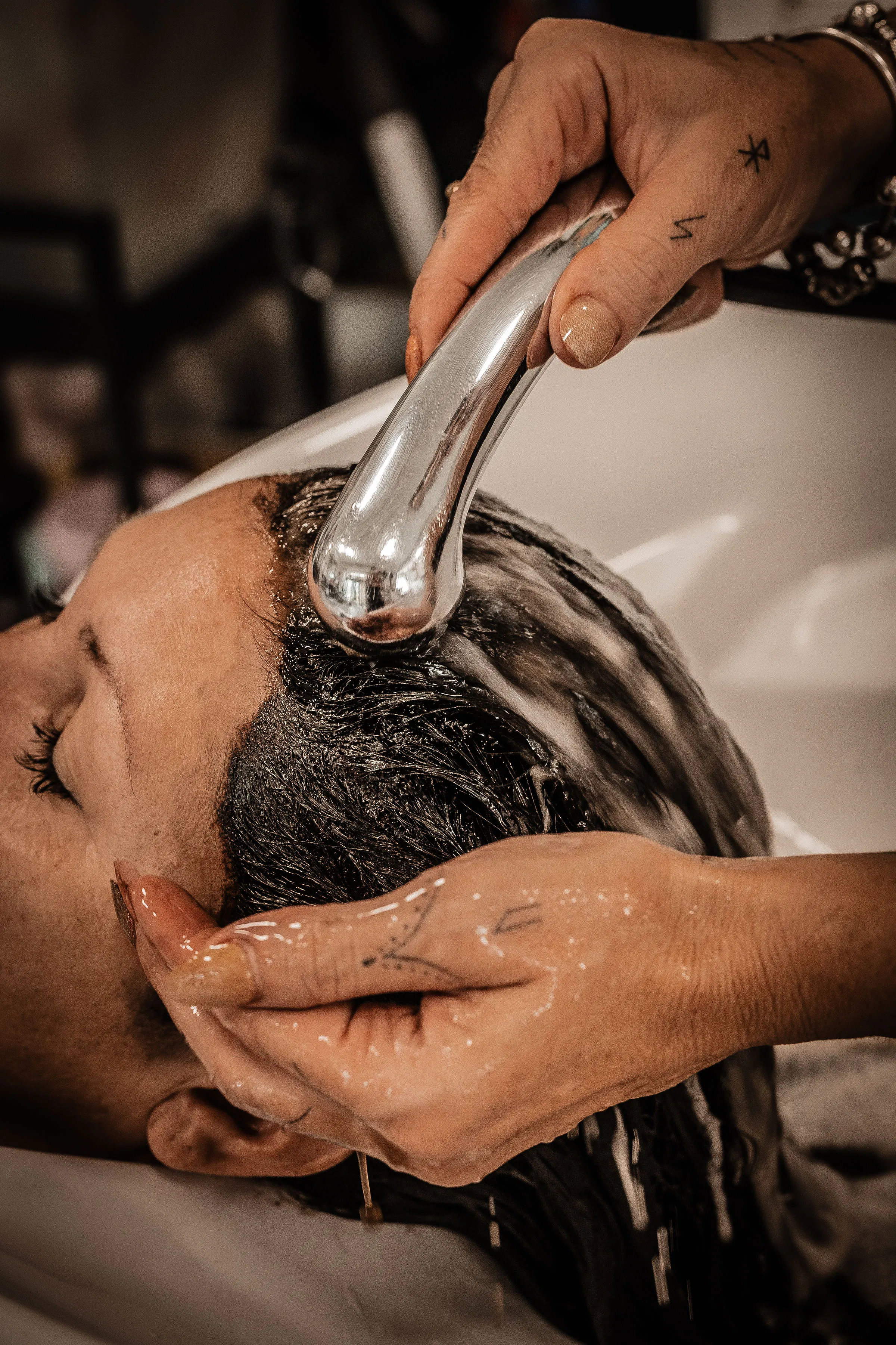 Photo du bac à shampoing