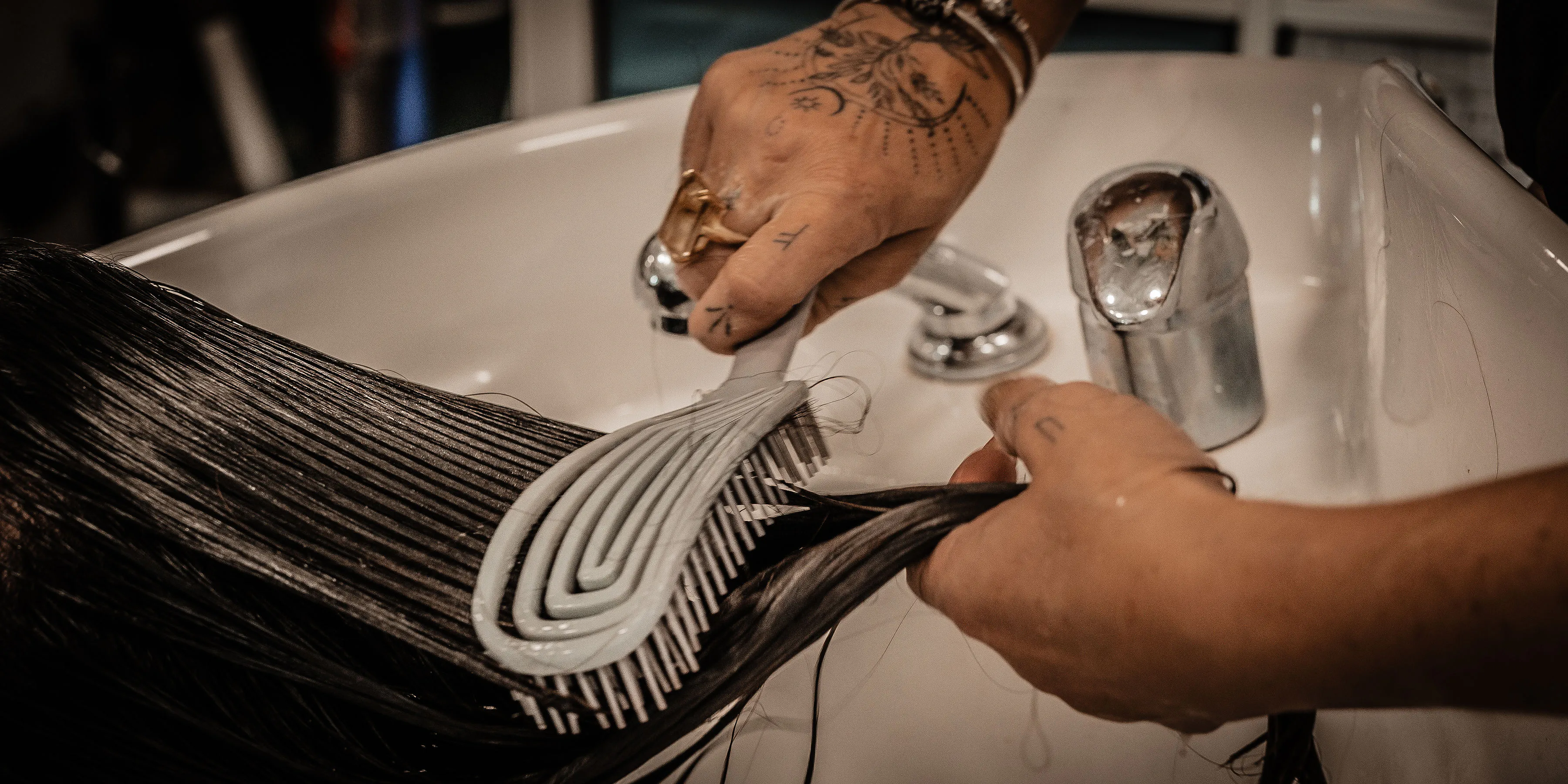 Photo du bac à shampoing