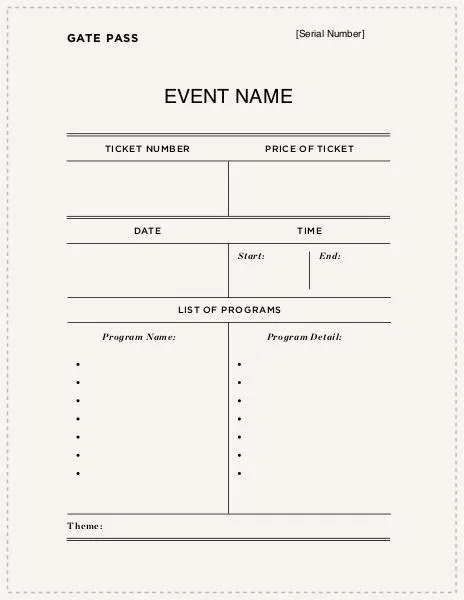 Ticket Template | Edit pdf forms online | Lumin PDF
