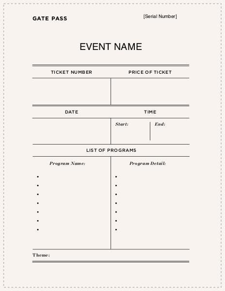 Ticket Template | Edit pdf forms online | Lumin PDF