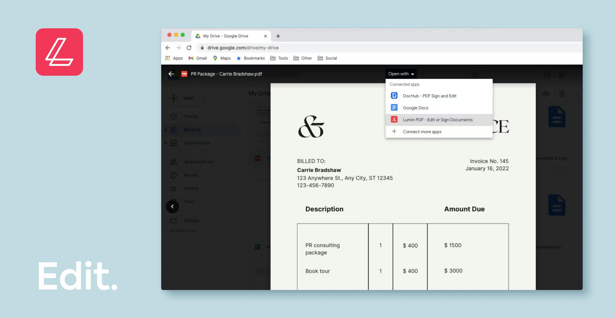 Access your Google Drive files in Acrobat