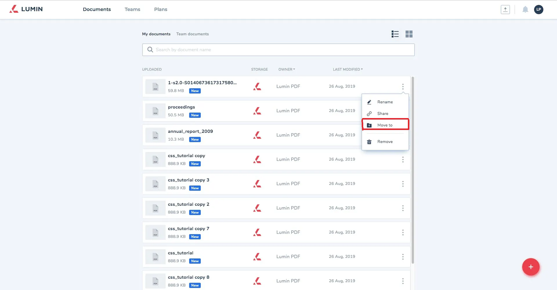 How to Move a PDF File Lumin PDF Editor