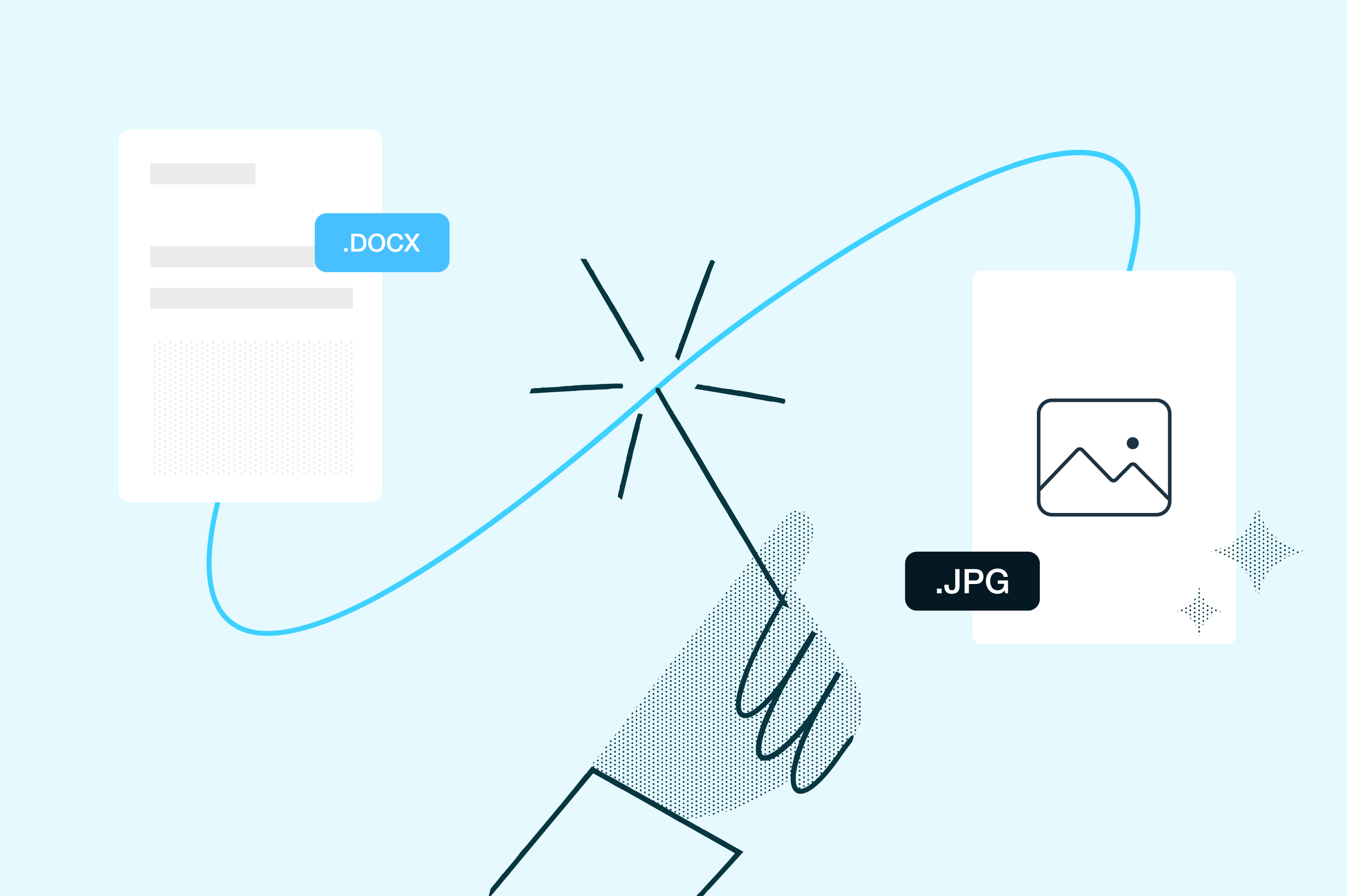 A word document being converted to JPG