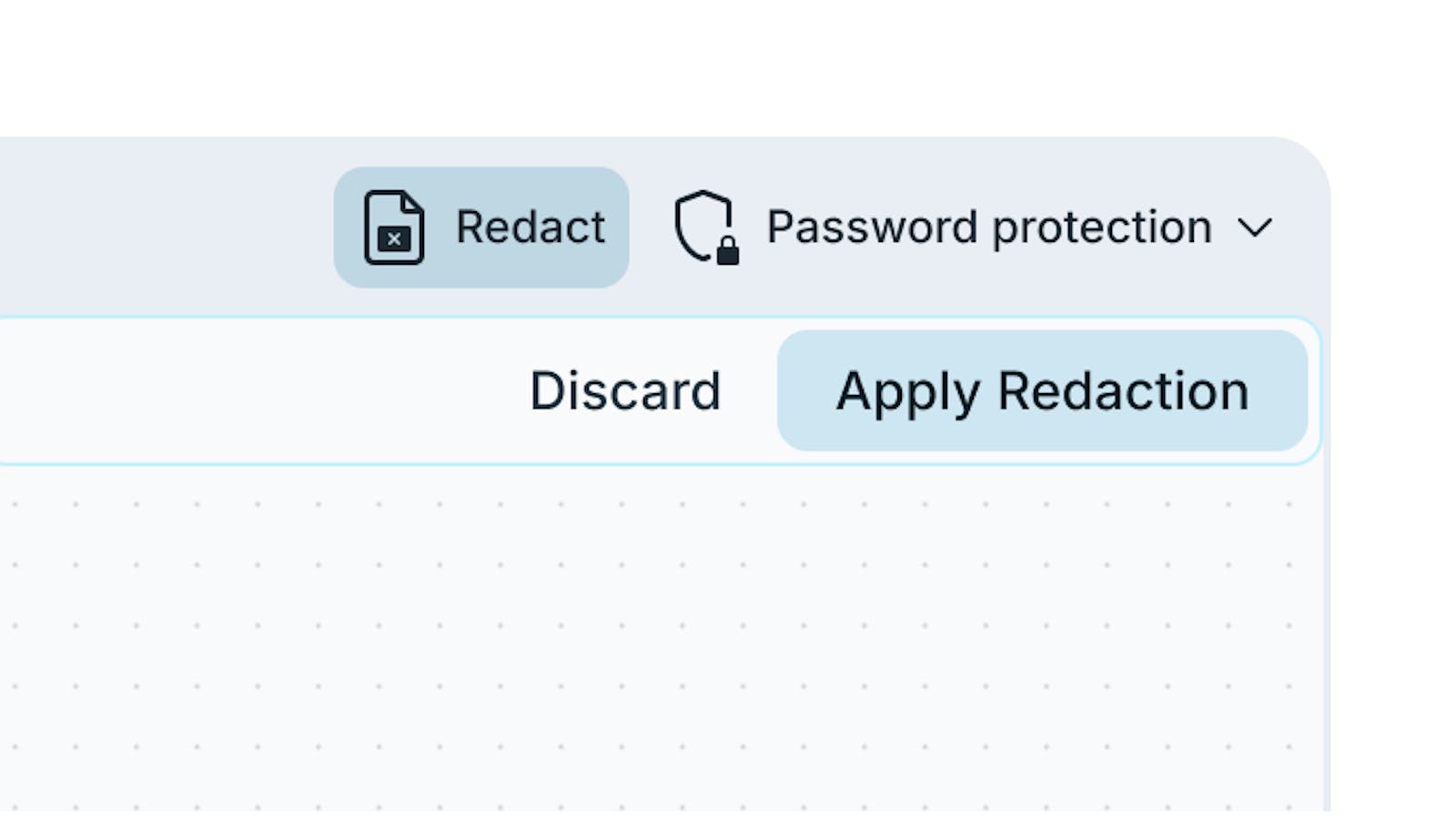 The redaction option being selected in Lumin