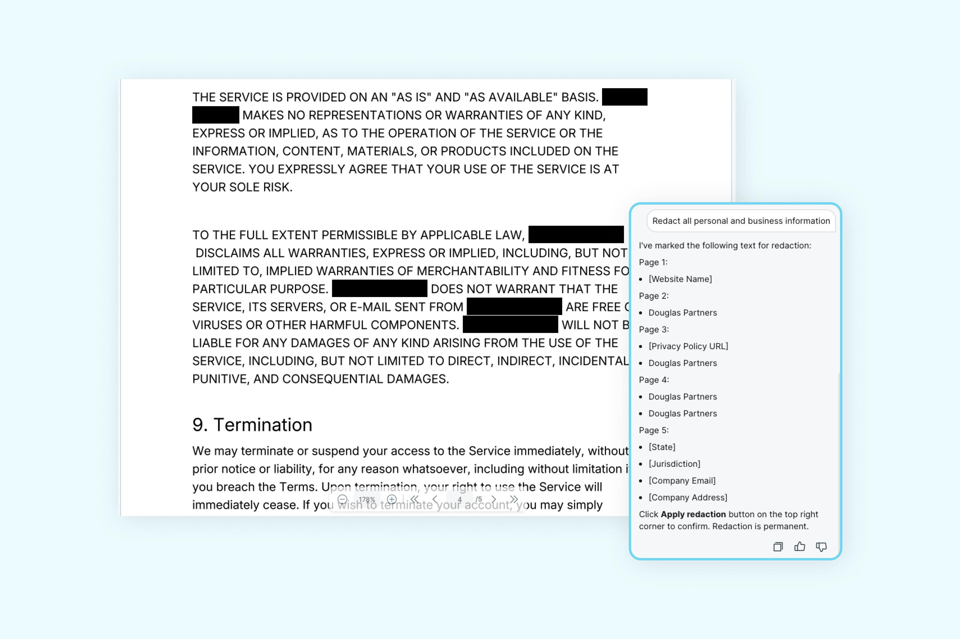 Redactando información sensible en un PDF usando IA.
