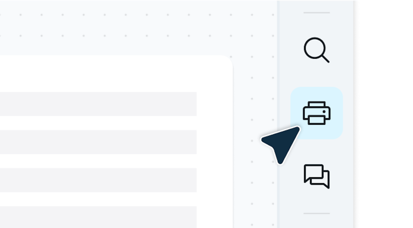 Clicking the 'Print' button in Lumin