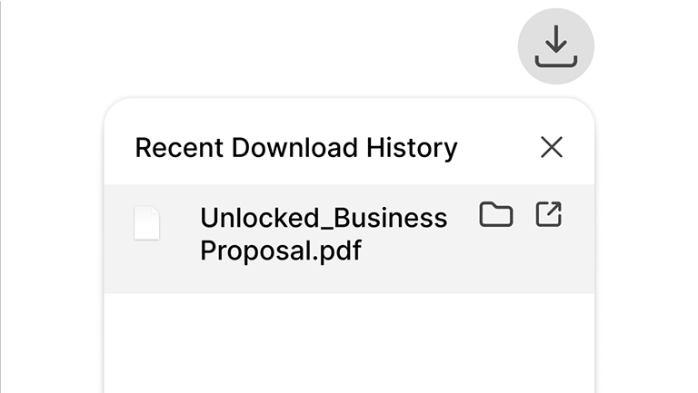 Saving a flattened PDF to a computer.