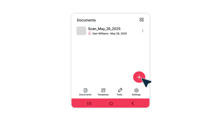 Abrir la función de escaneo en la aplicación móvil de Lumin