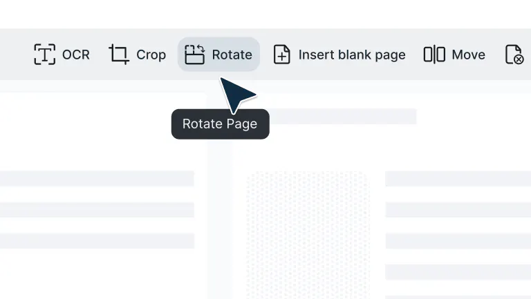 Herramienta de girar página en Lumin
