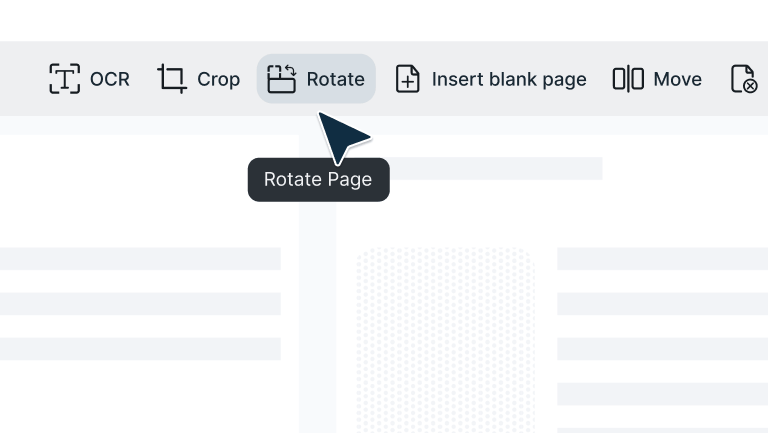 Rotate page tool in Lumin