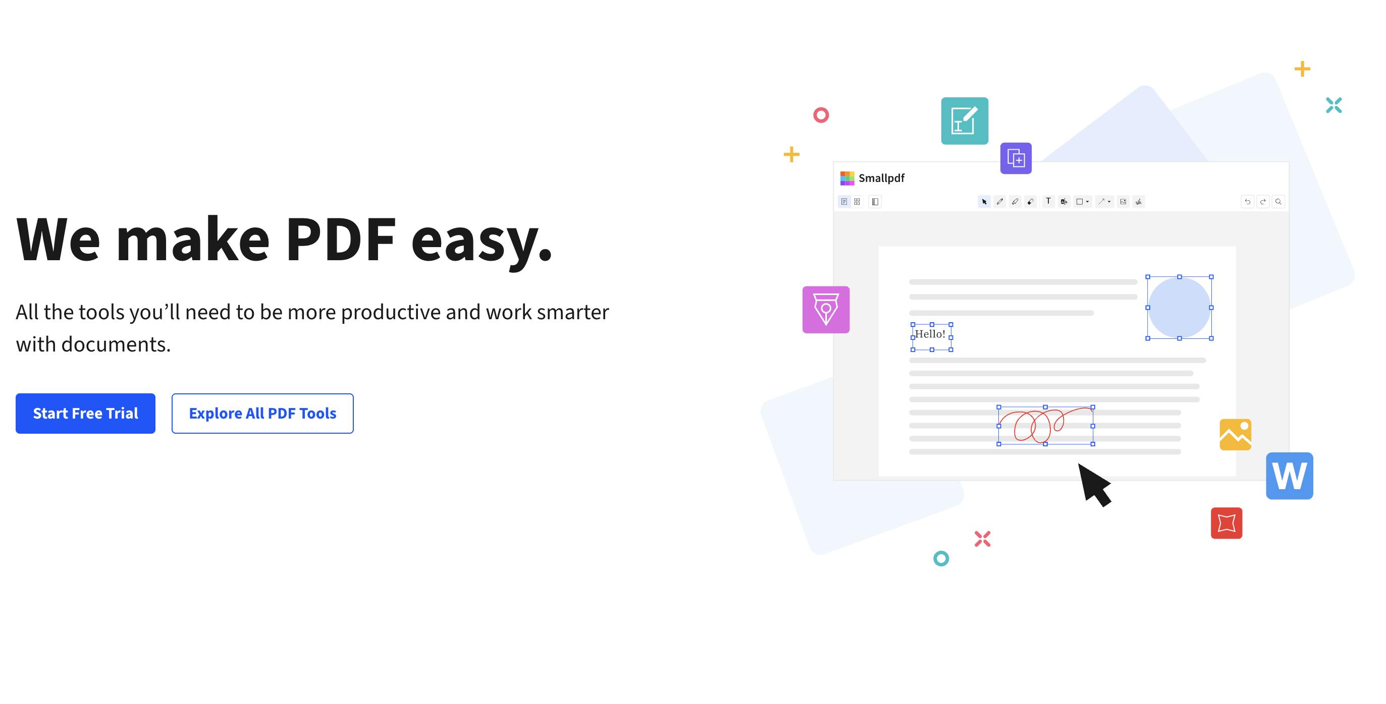 The Smallpdf website