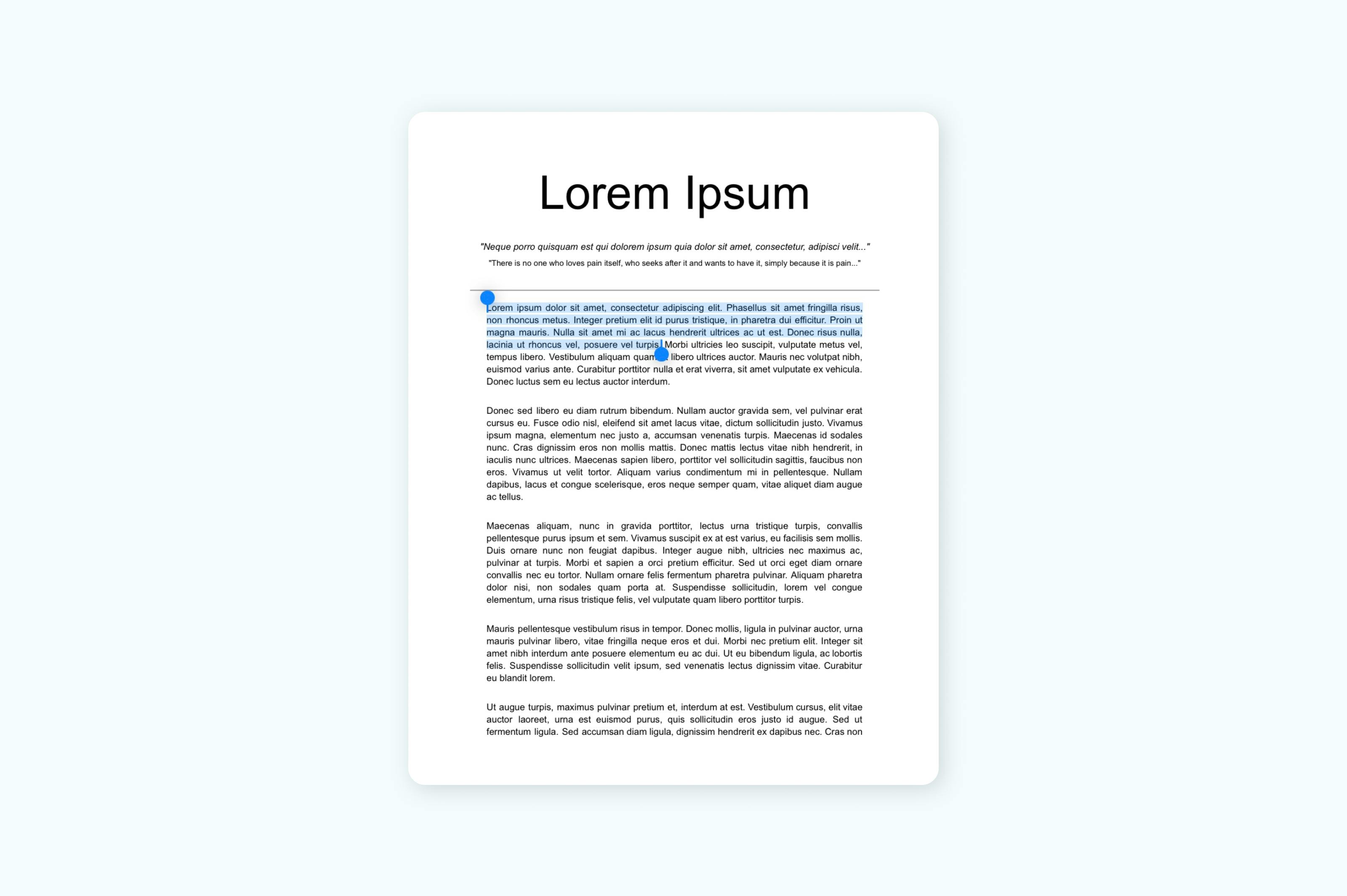 Surligner du texte et le faire lire à voix haute sur un iPhone