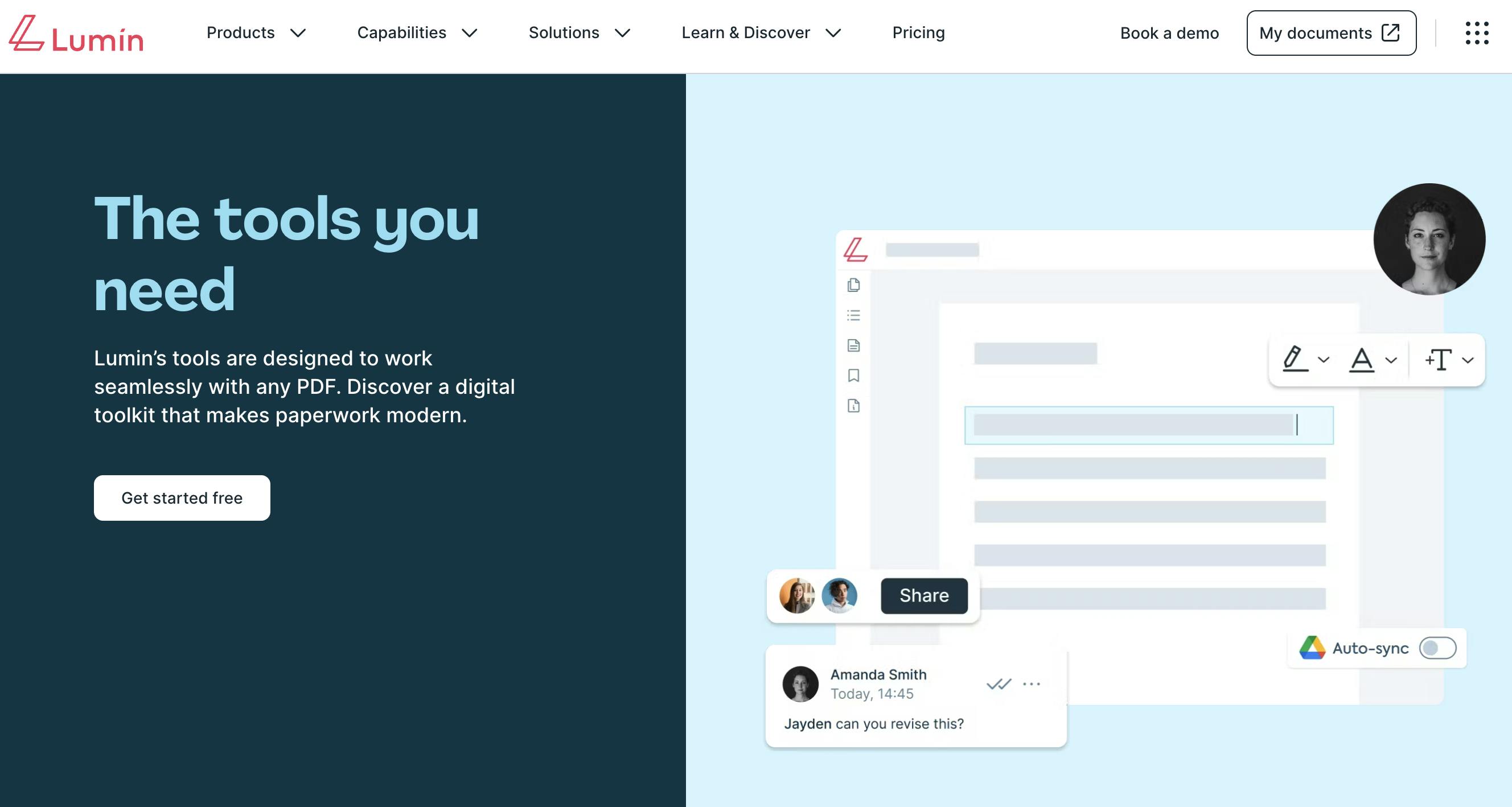 The Lumin PDF website