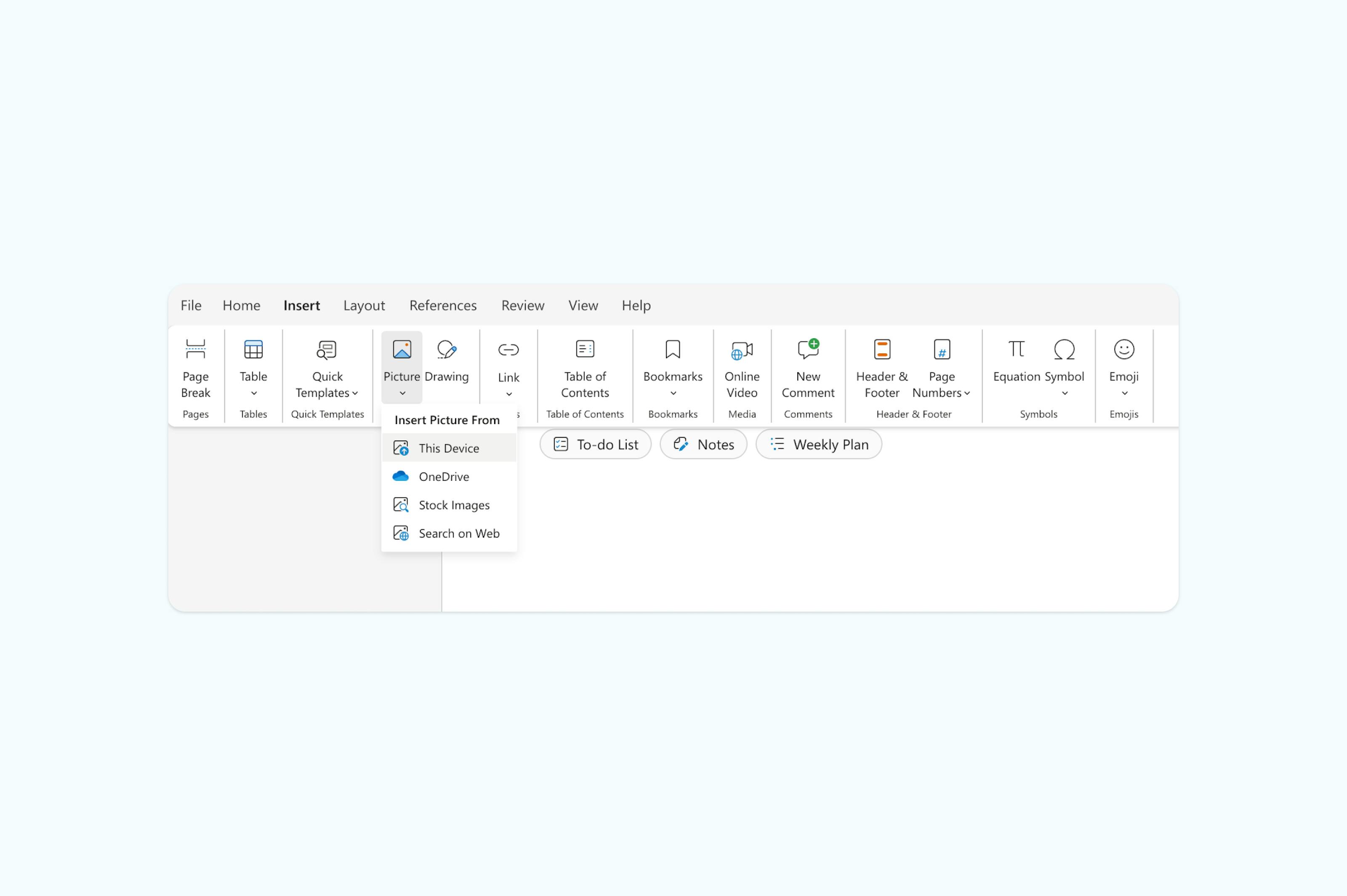 Insertion d'une feuille Excel sous forme d'image dans Word
