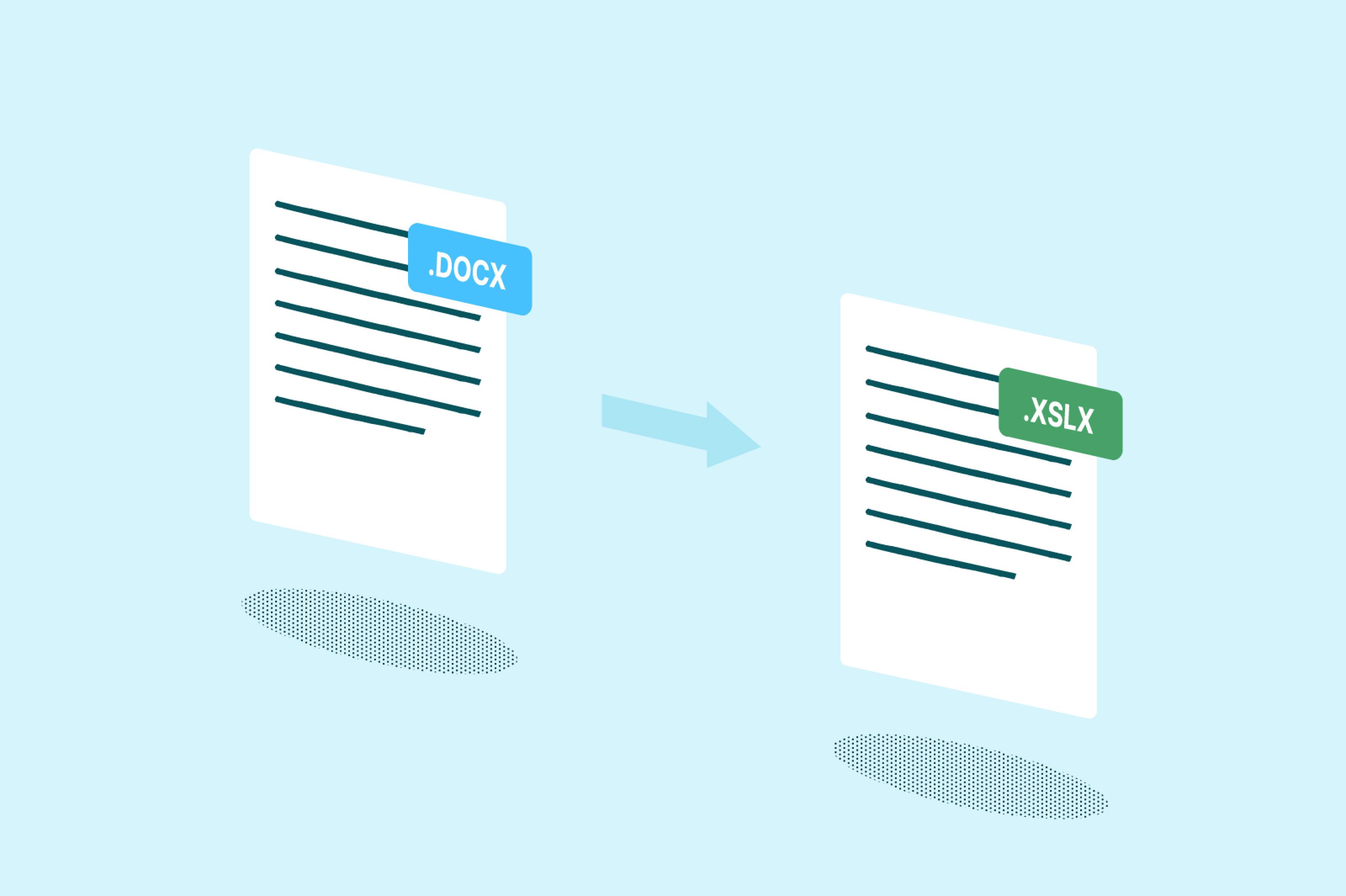 How to convert Word to Excel