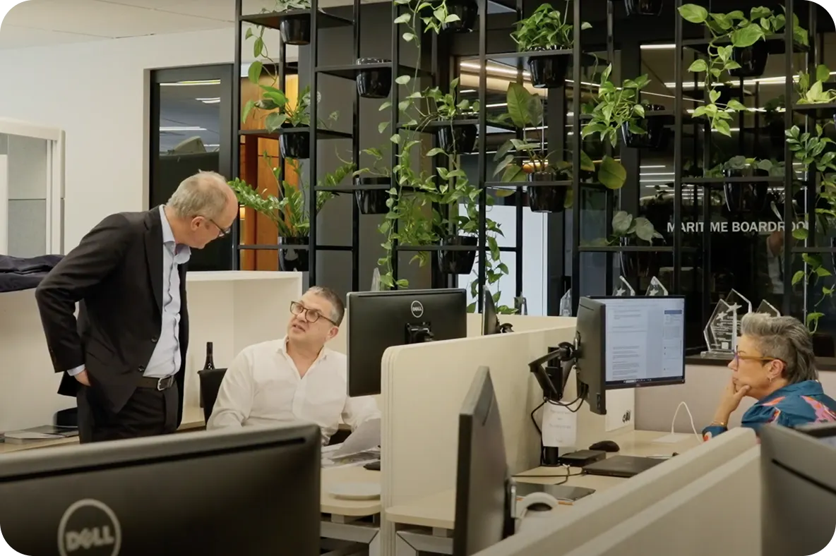 A property team working together in an office