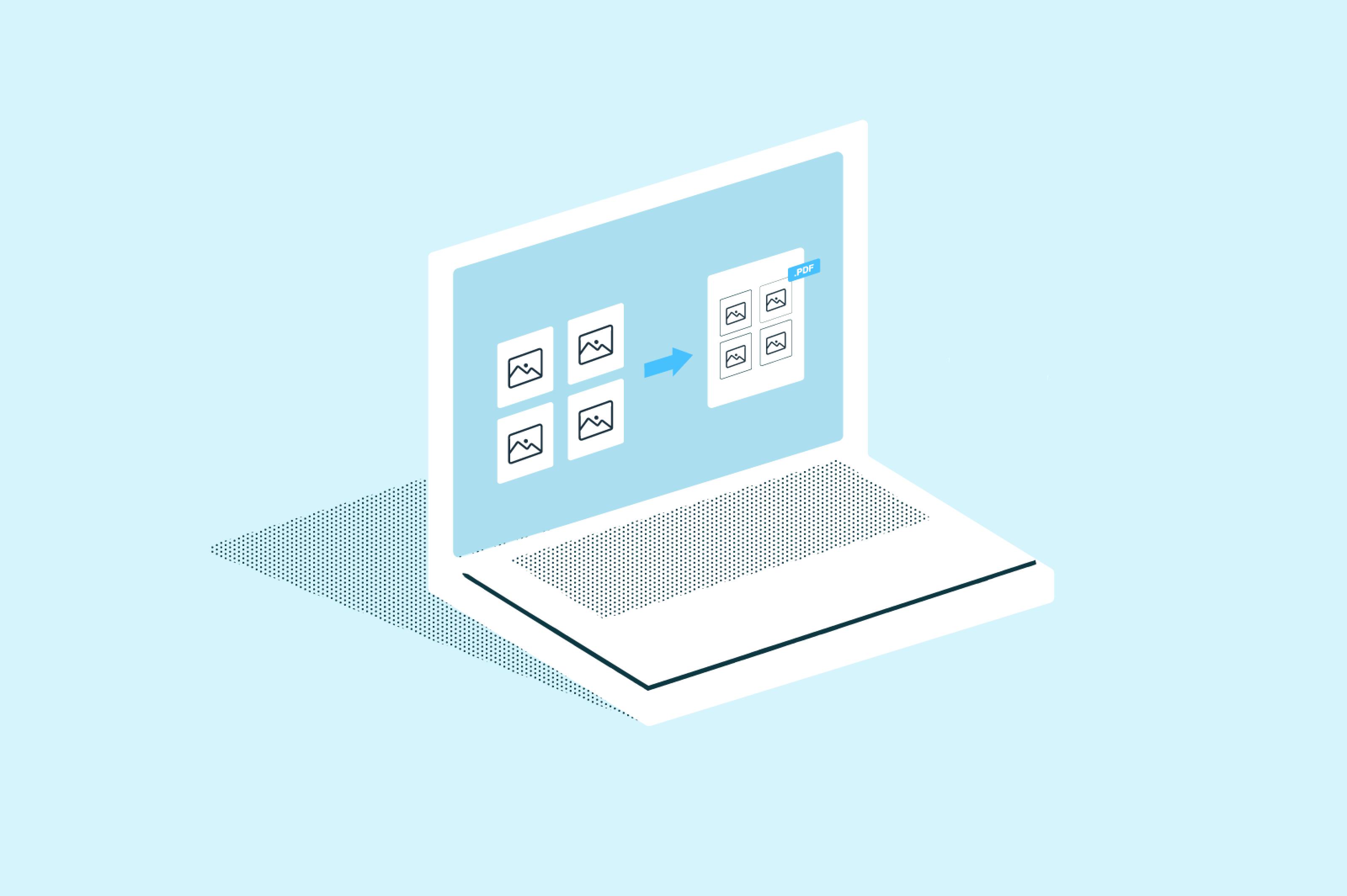 How to merge multiple JPGs into one PDF