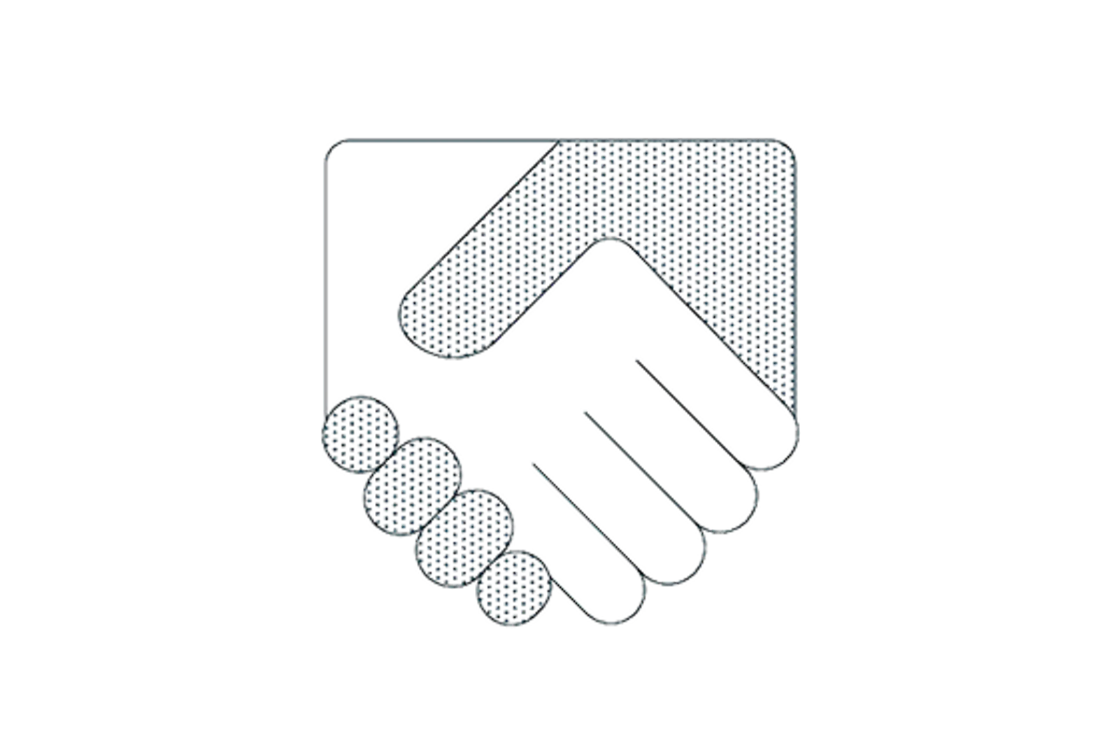 Diagram of two hands shaking