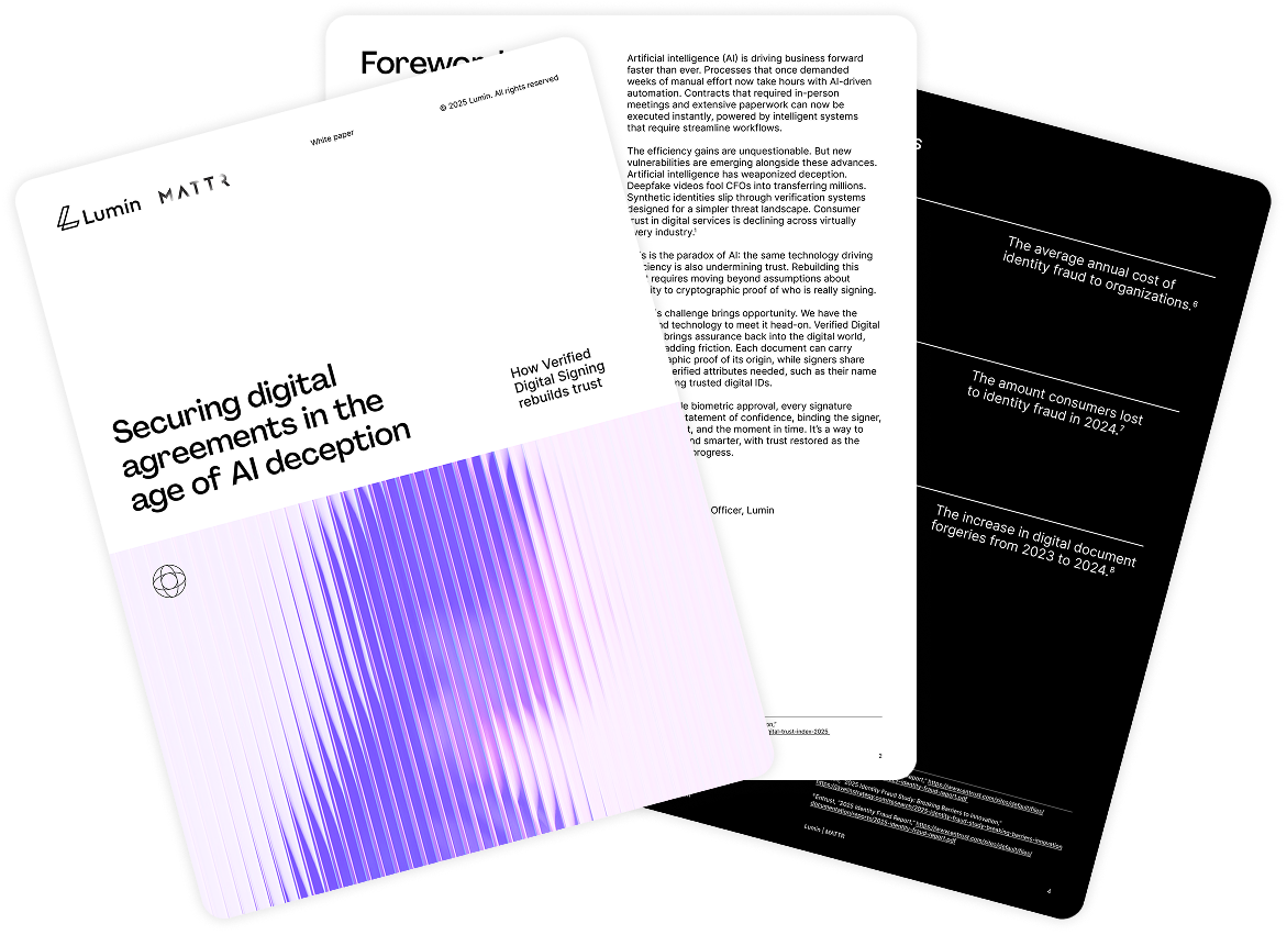 The first three pages of the white paper