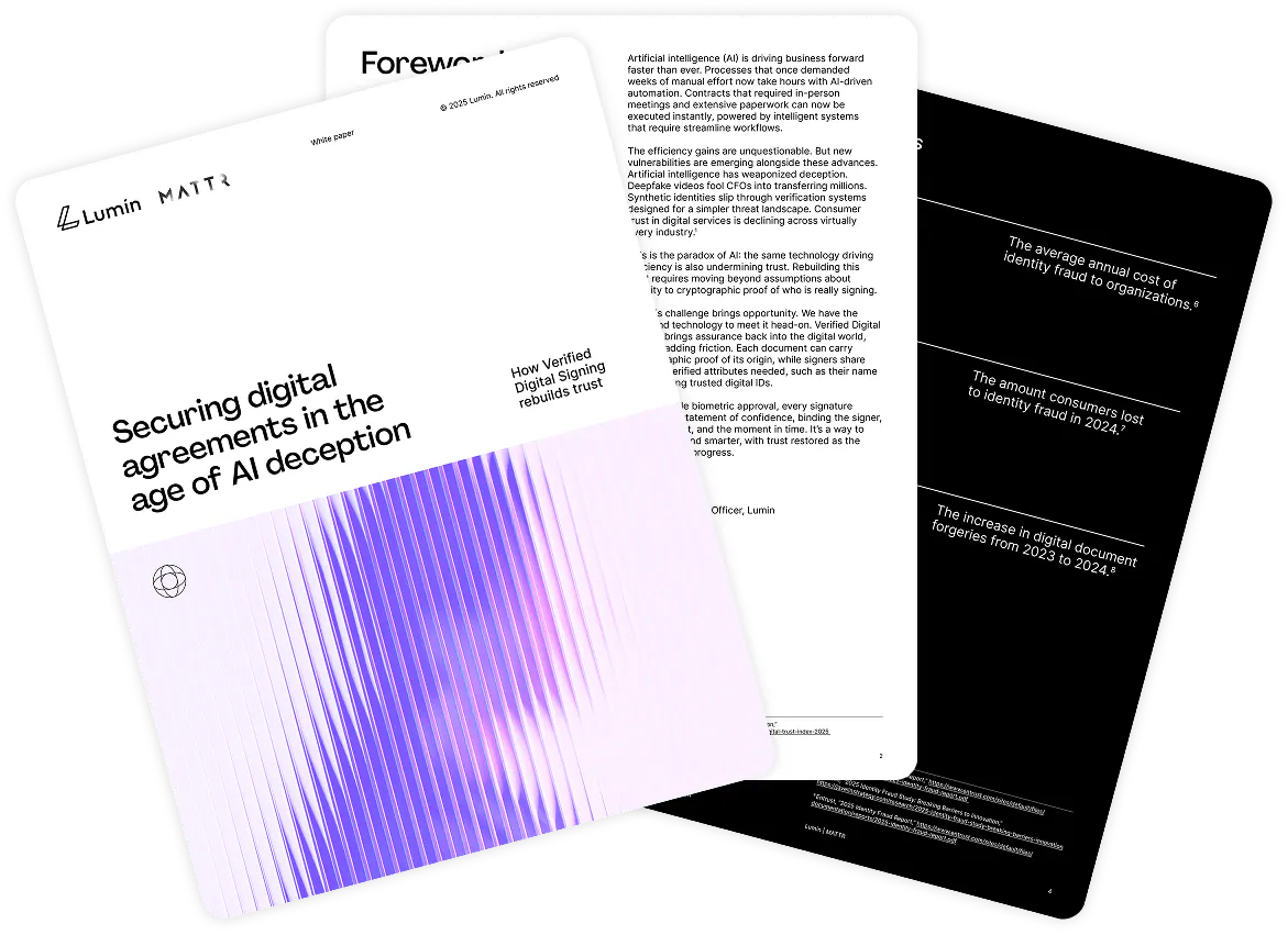 The first three pages of the white paper