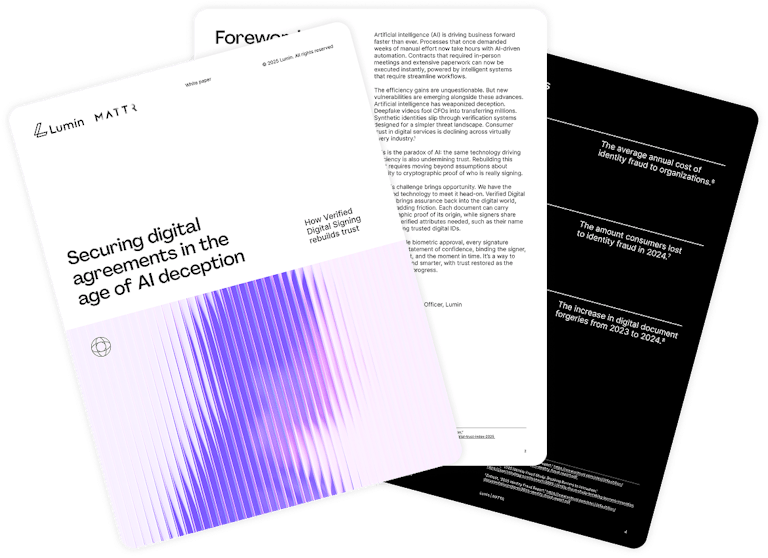 The first three pages of the white paper