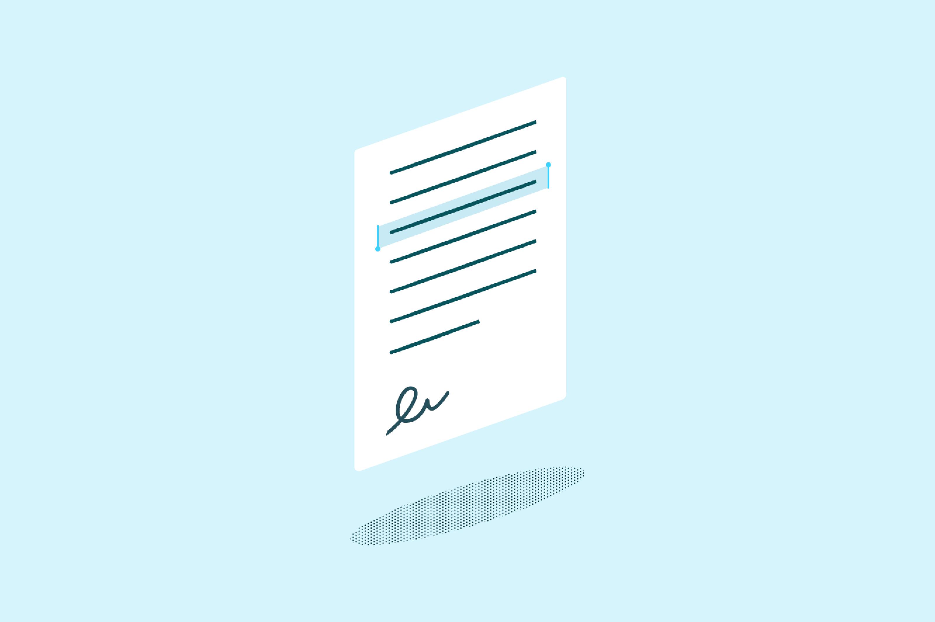 Texto de um PDF sendo destacado no Lumin