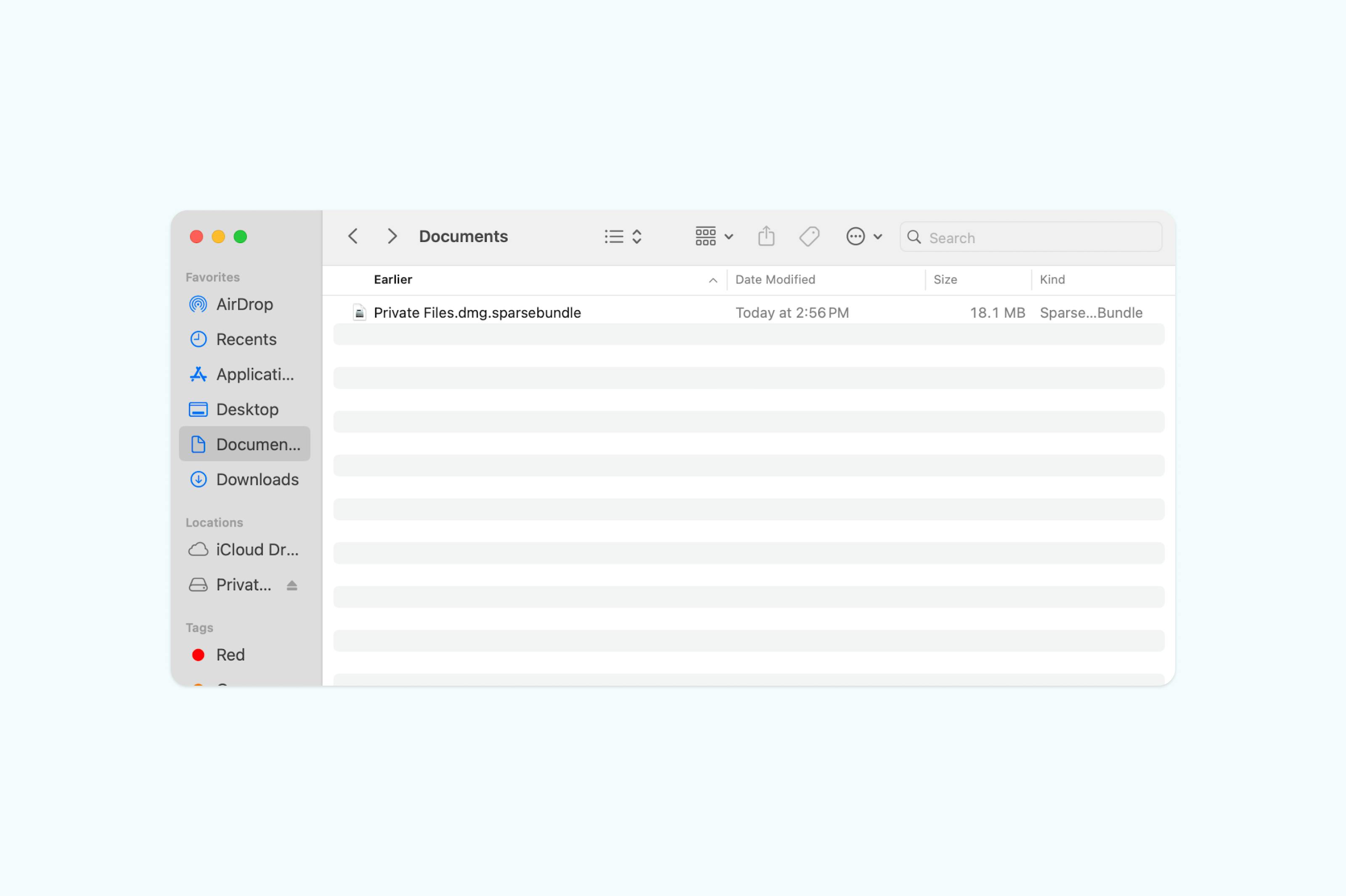 A password-protected file on Mac