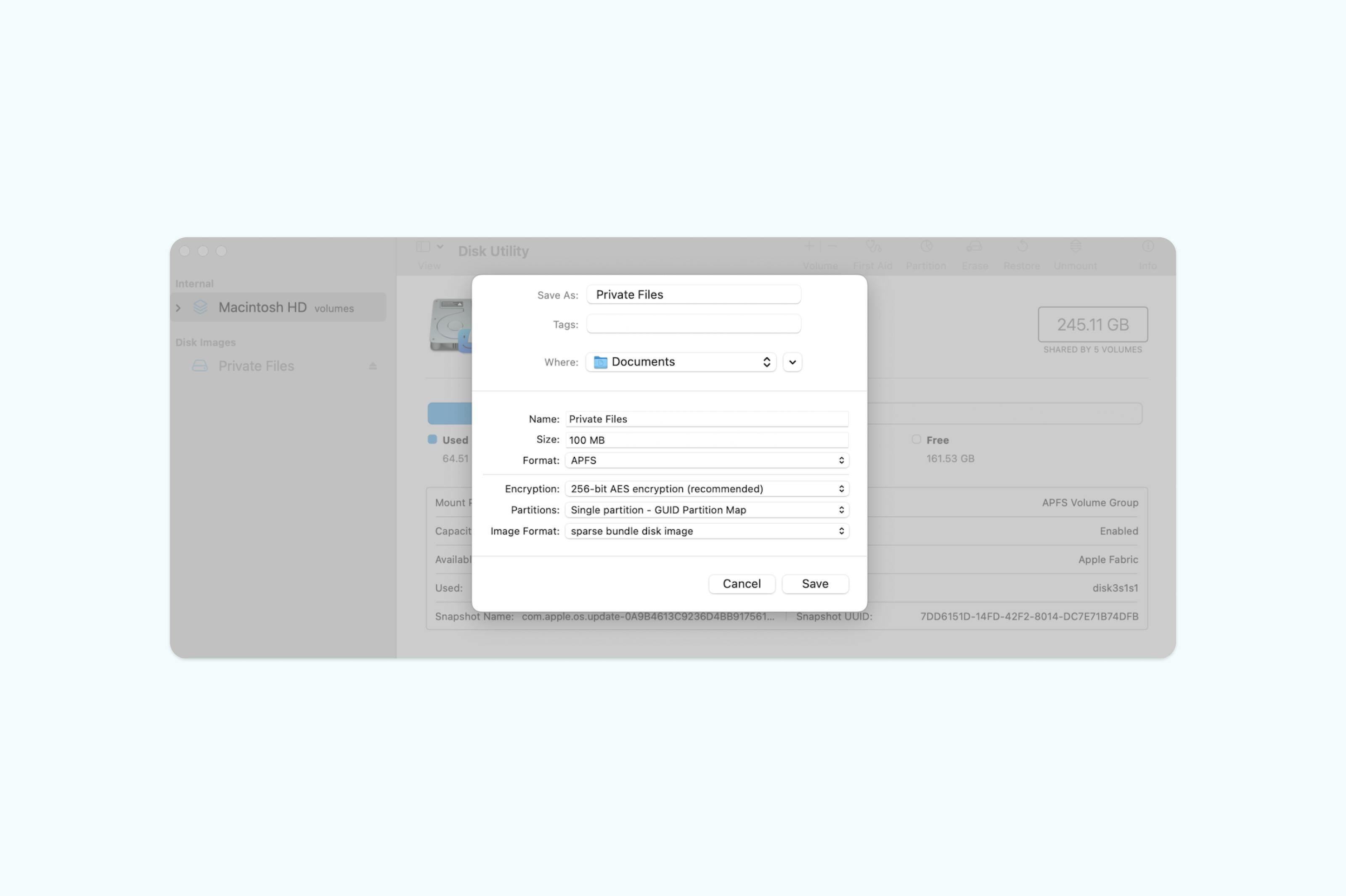 Creating a file name to create a new disk image