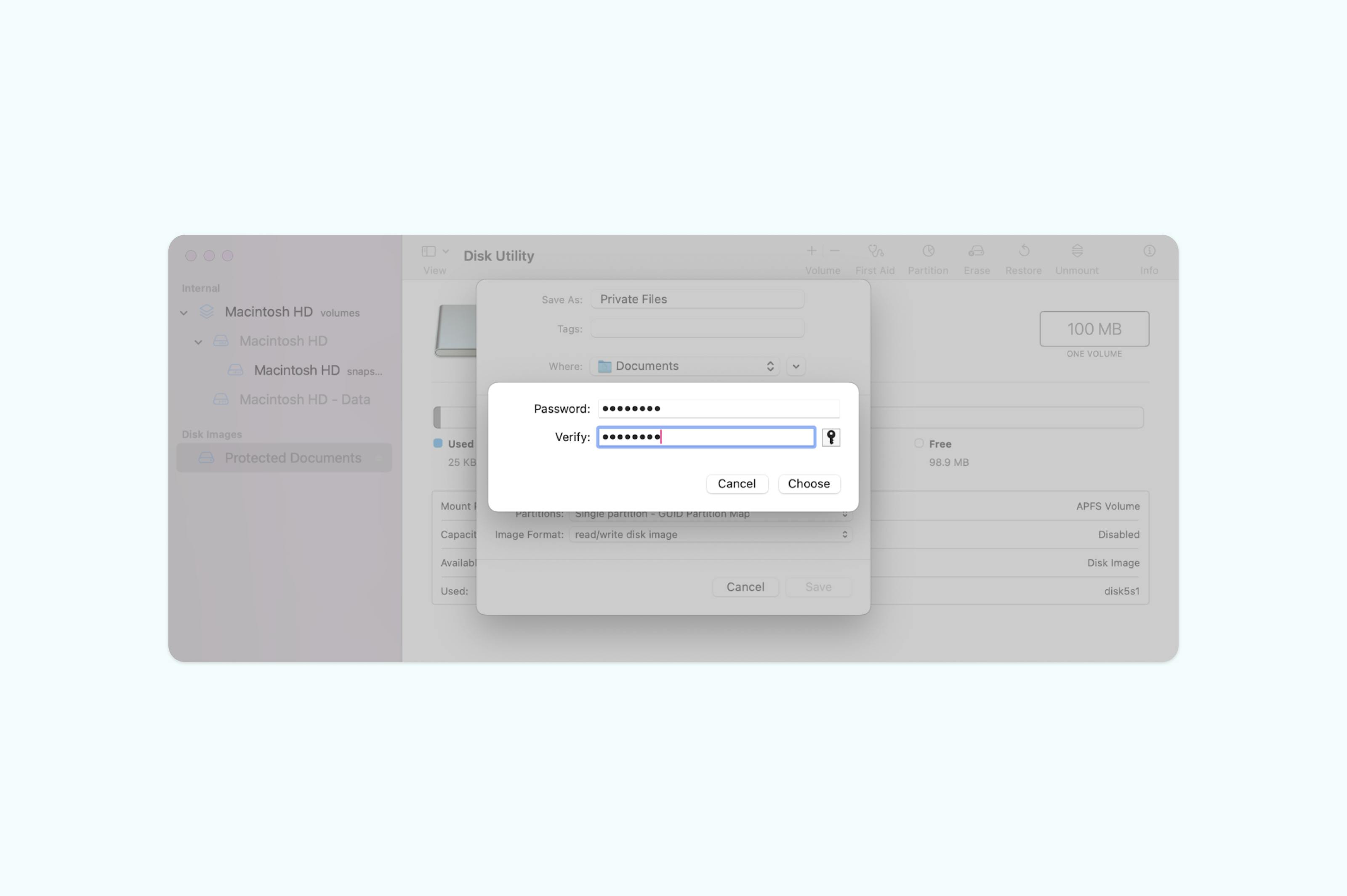 Setting a password on Mac