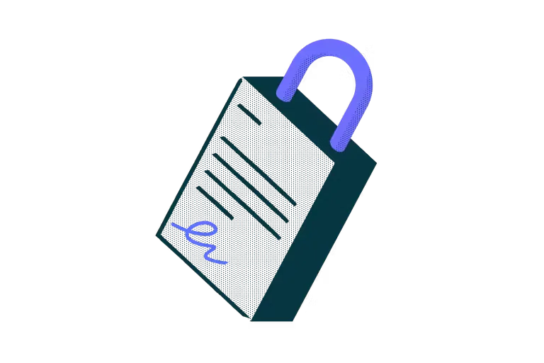 A lock that represents secure signing