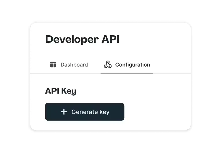 developer API key window