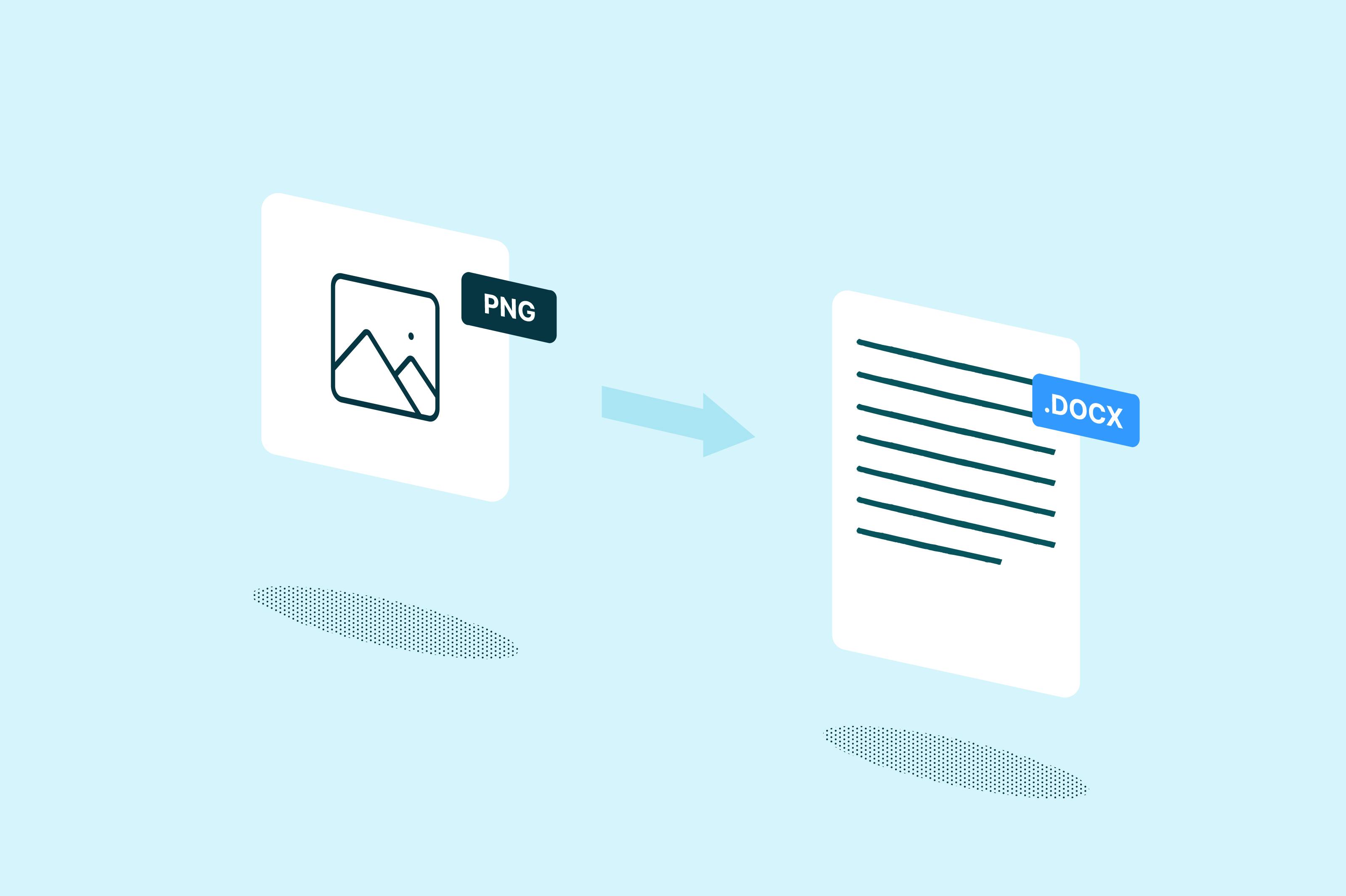 PNG image being converted into a Word document
