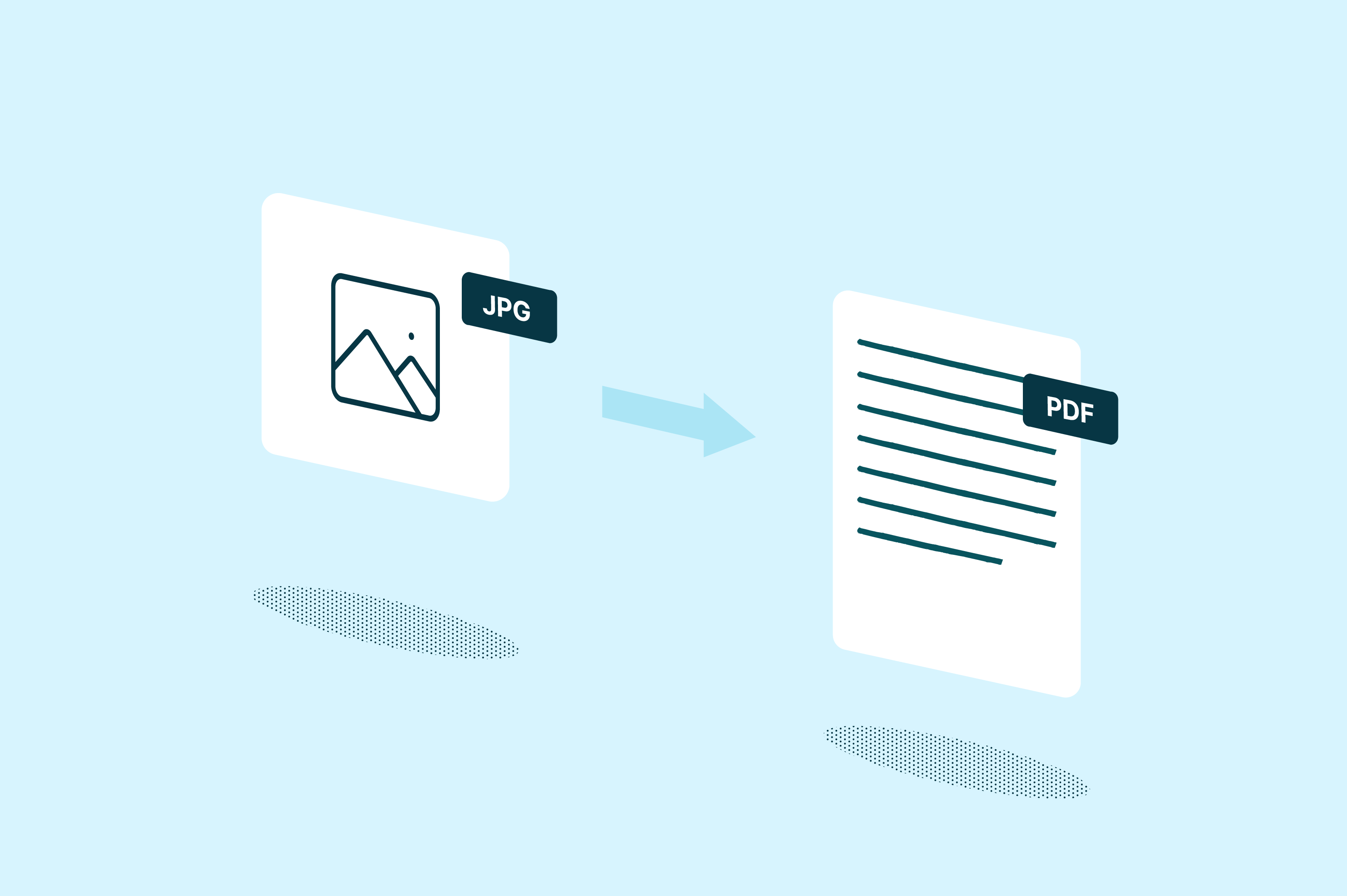 Imagem JPG sendo convertida em um arquivo PDF