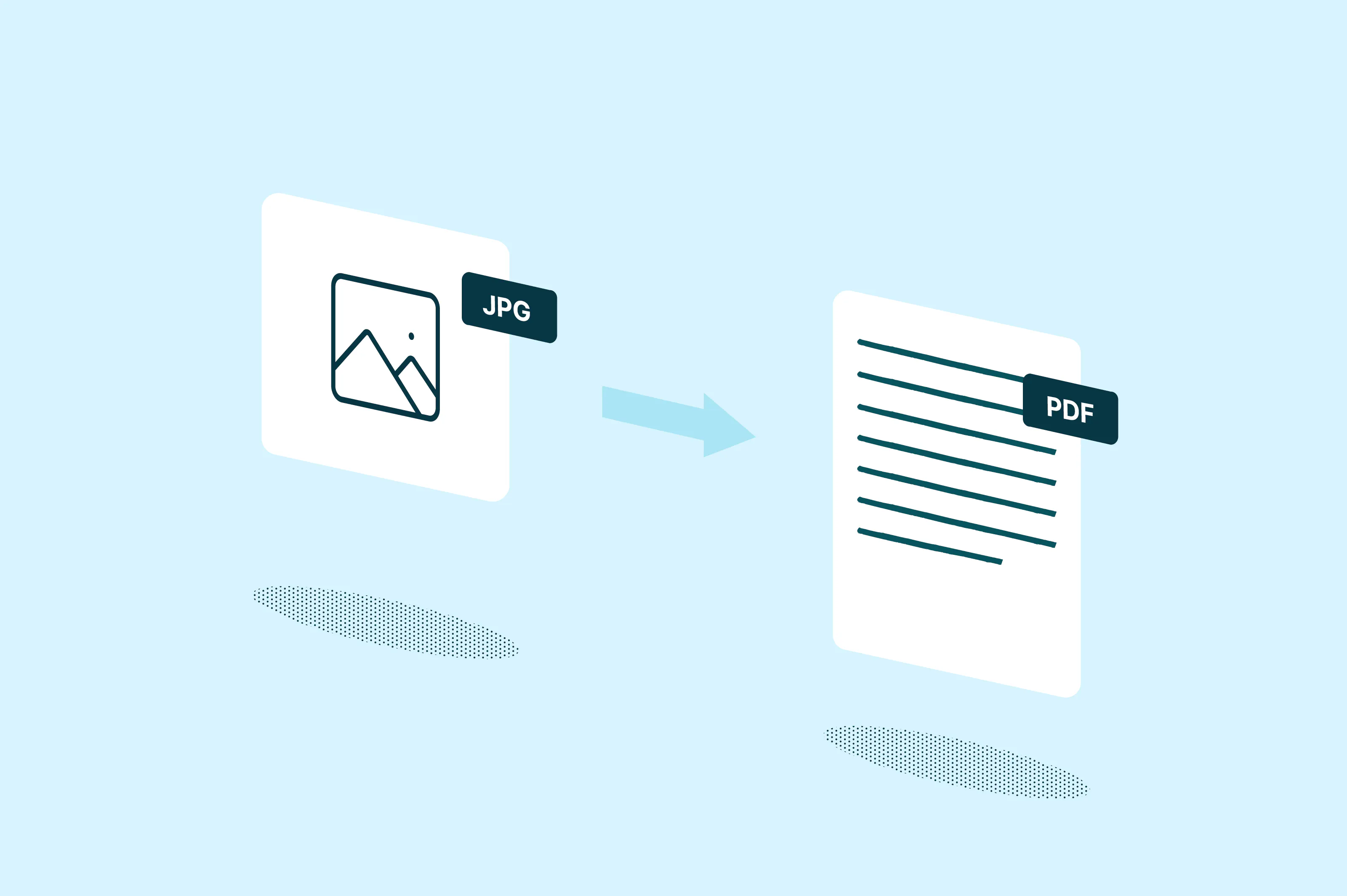 Imagem JPG sendo convertida em um arquivo PDF