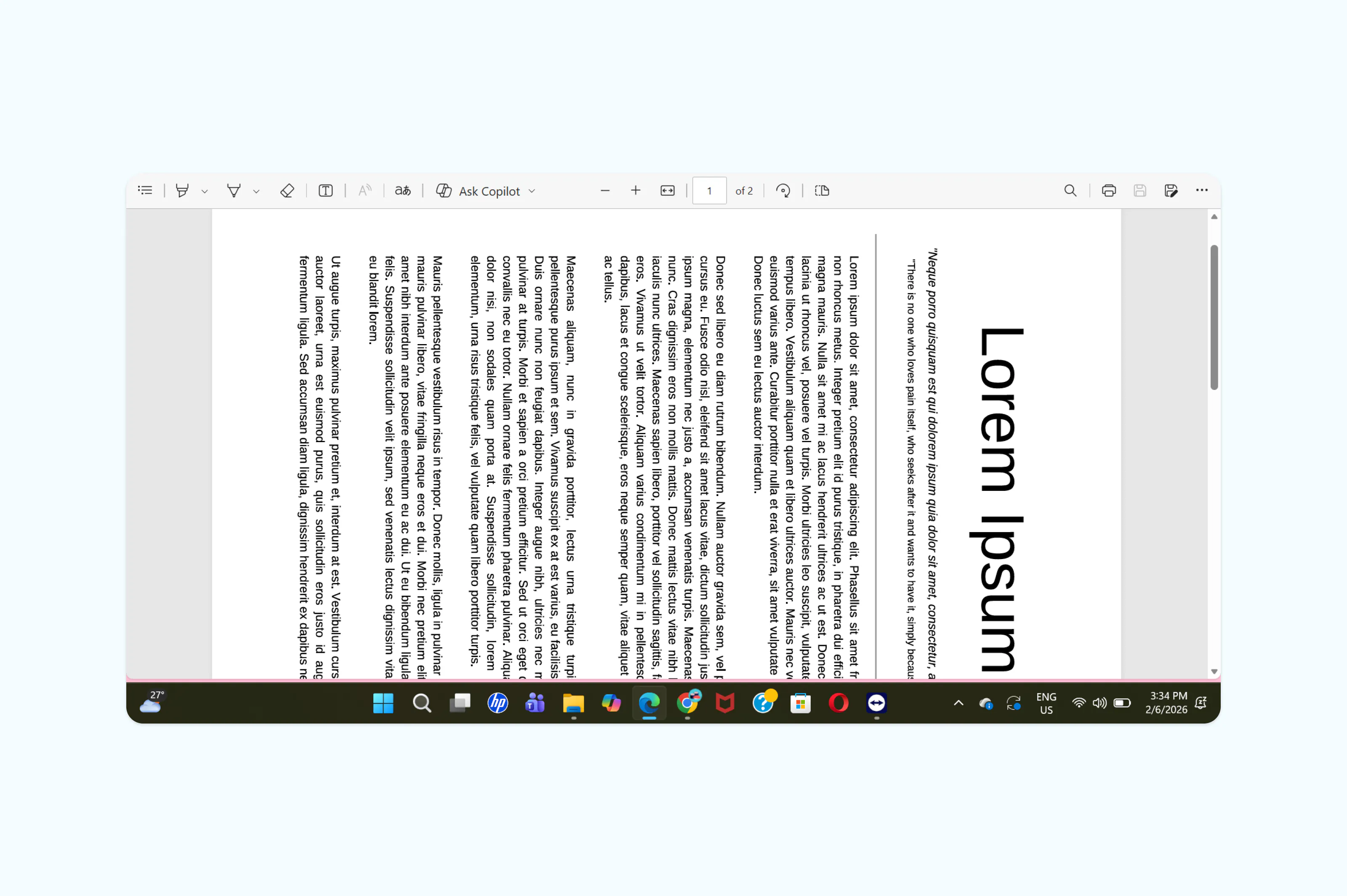 Flipping PDF pages on Windows
