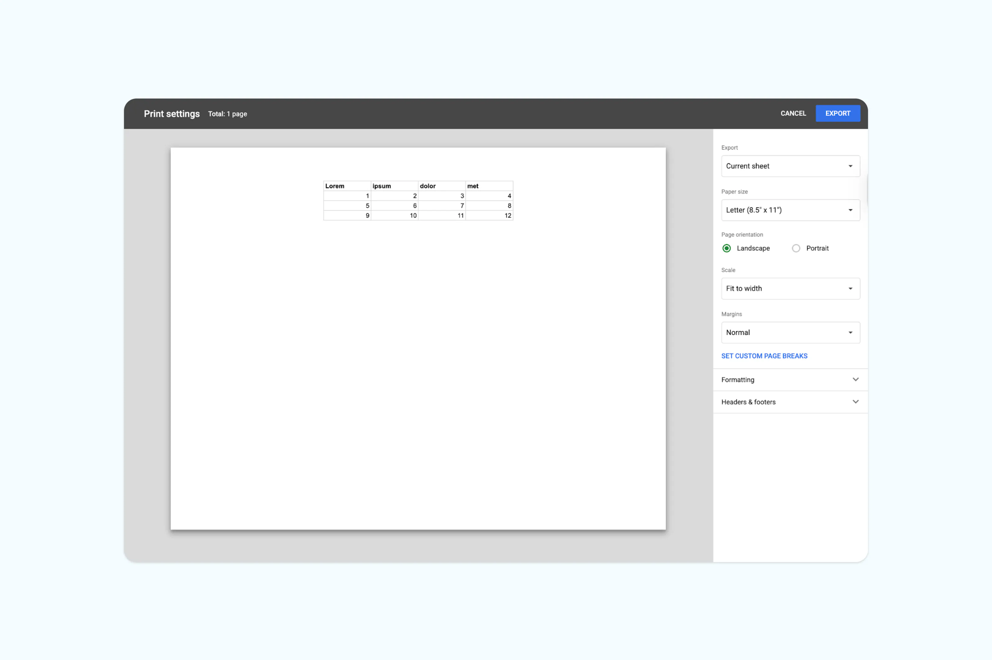 Converting Excel into PDF in Microsoft Excel