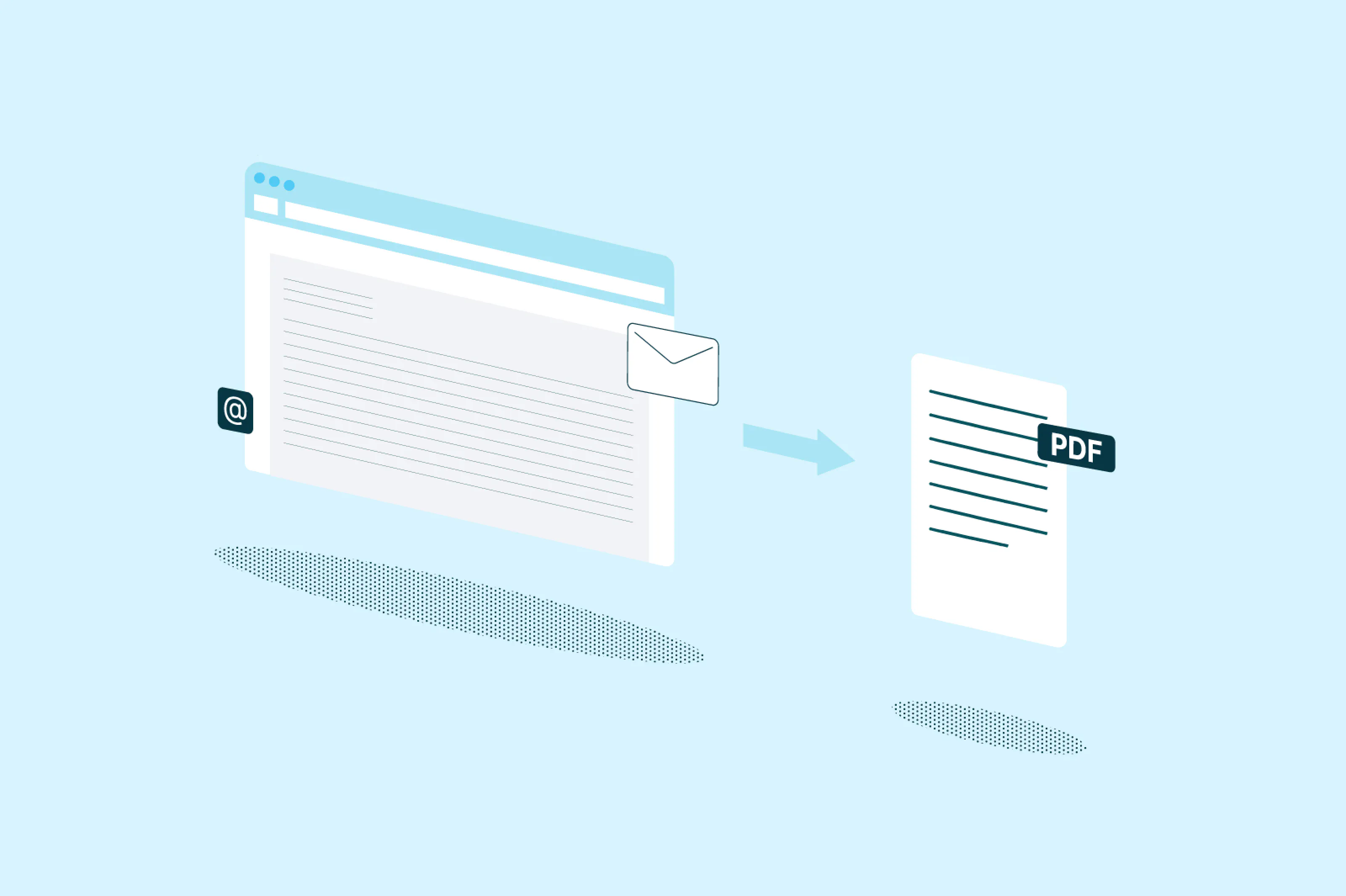 Saving an email as a PDF