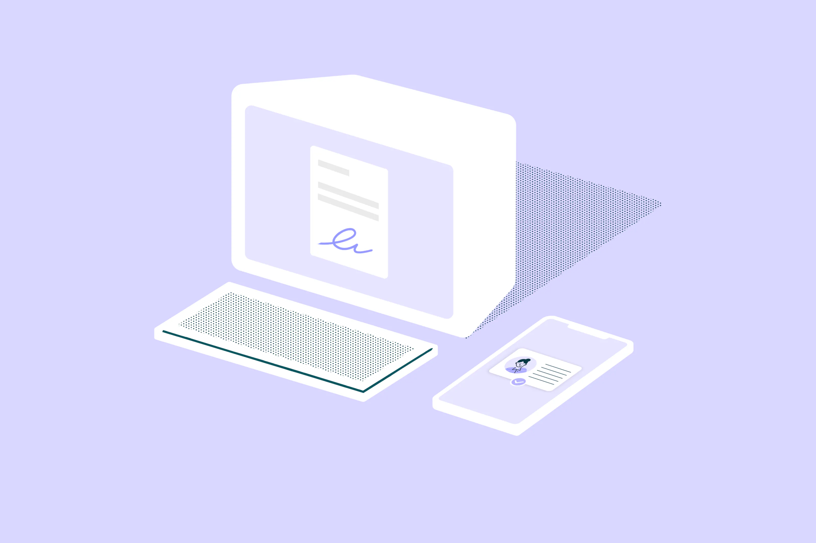 Secure digital signing on a computer and a mobile phone