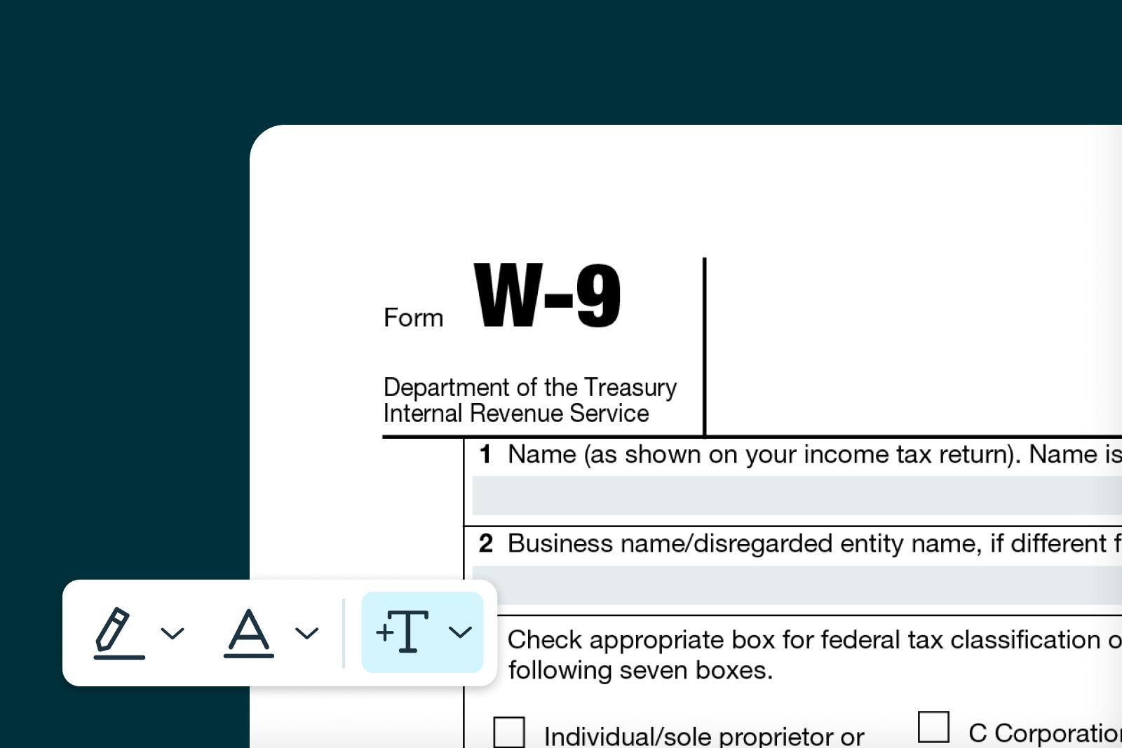 How to fill out a W-9 online