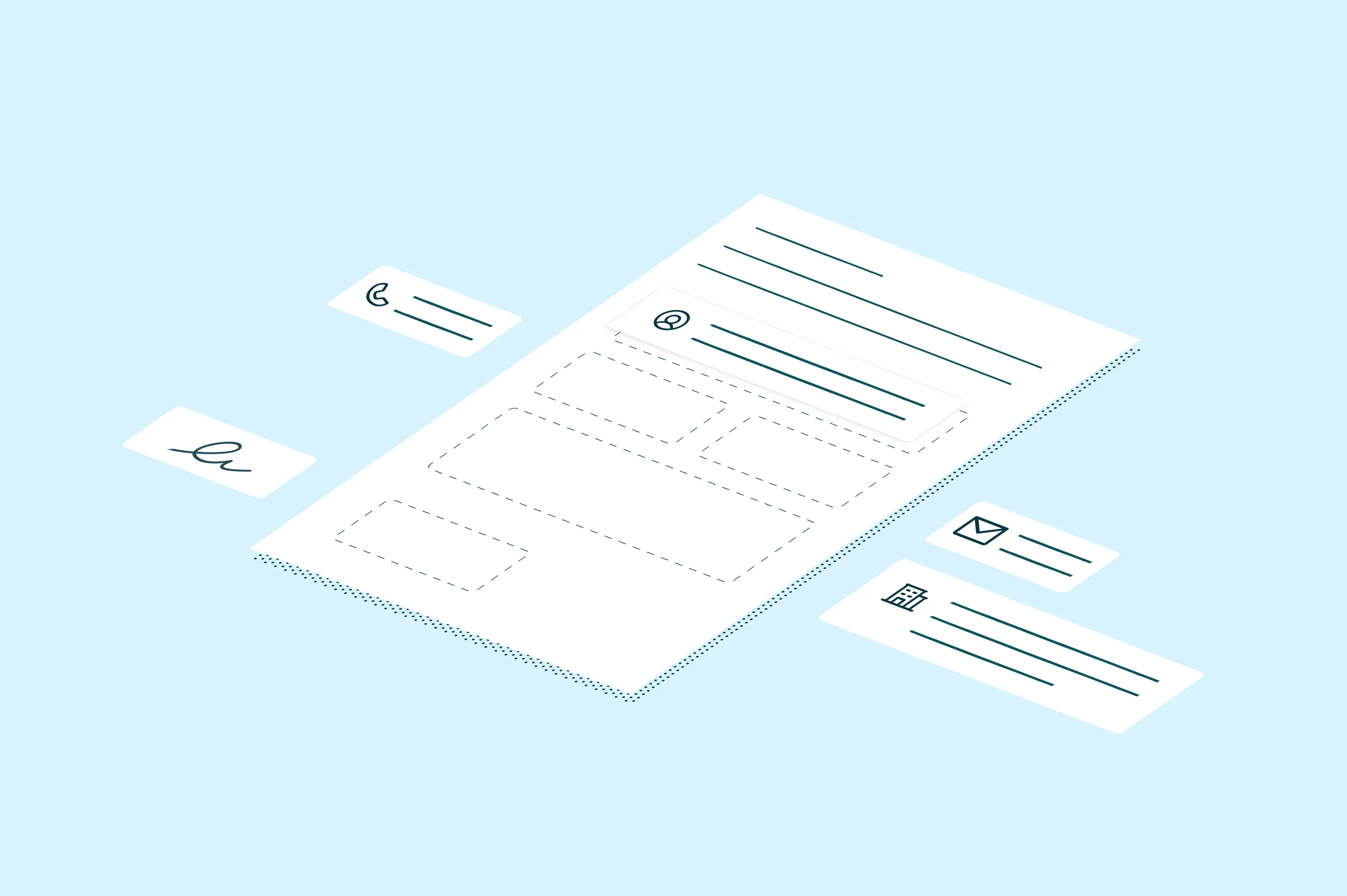 Un document comportant des champs réservés pour les données CRM