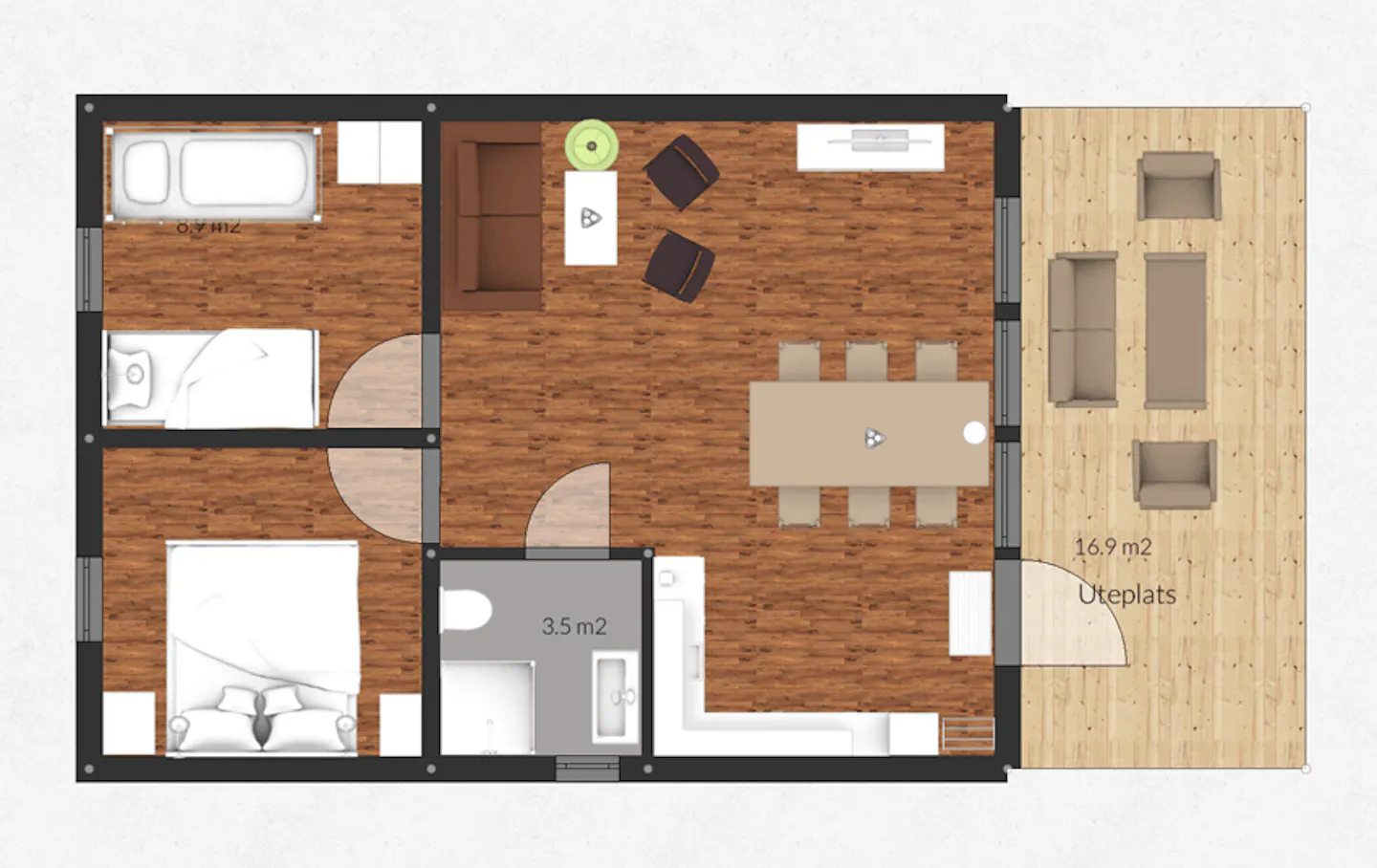 Deluxe cottage, 51 m2