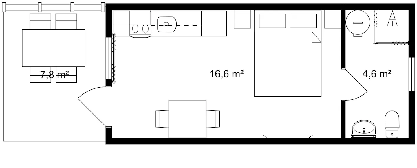 Cottage E, 21 m2