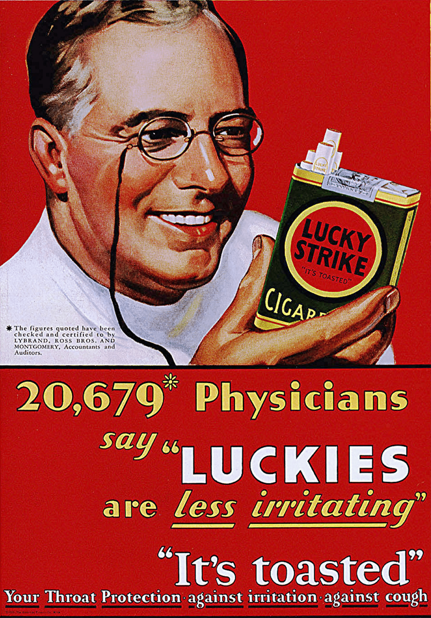 20,679 physicians say 'luckies are less irrittating'