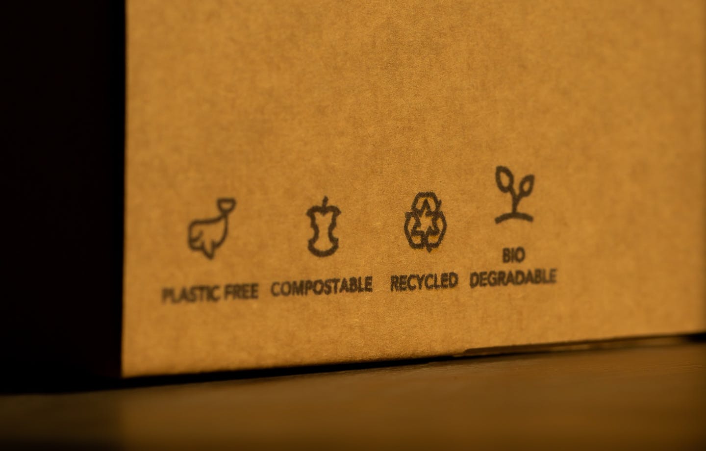 Plastic free, compostable, recycled, biodegradable