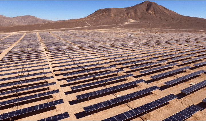 A large solar farm in Chile