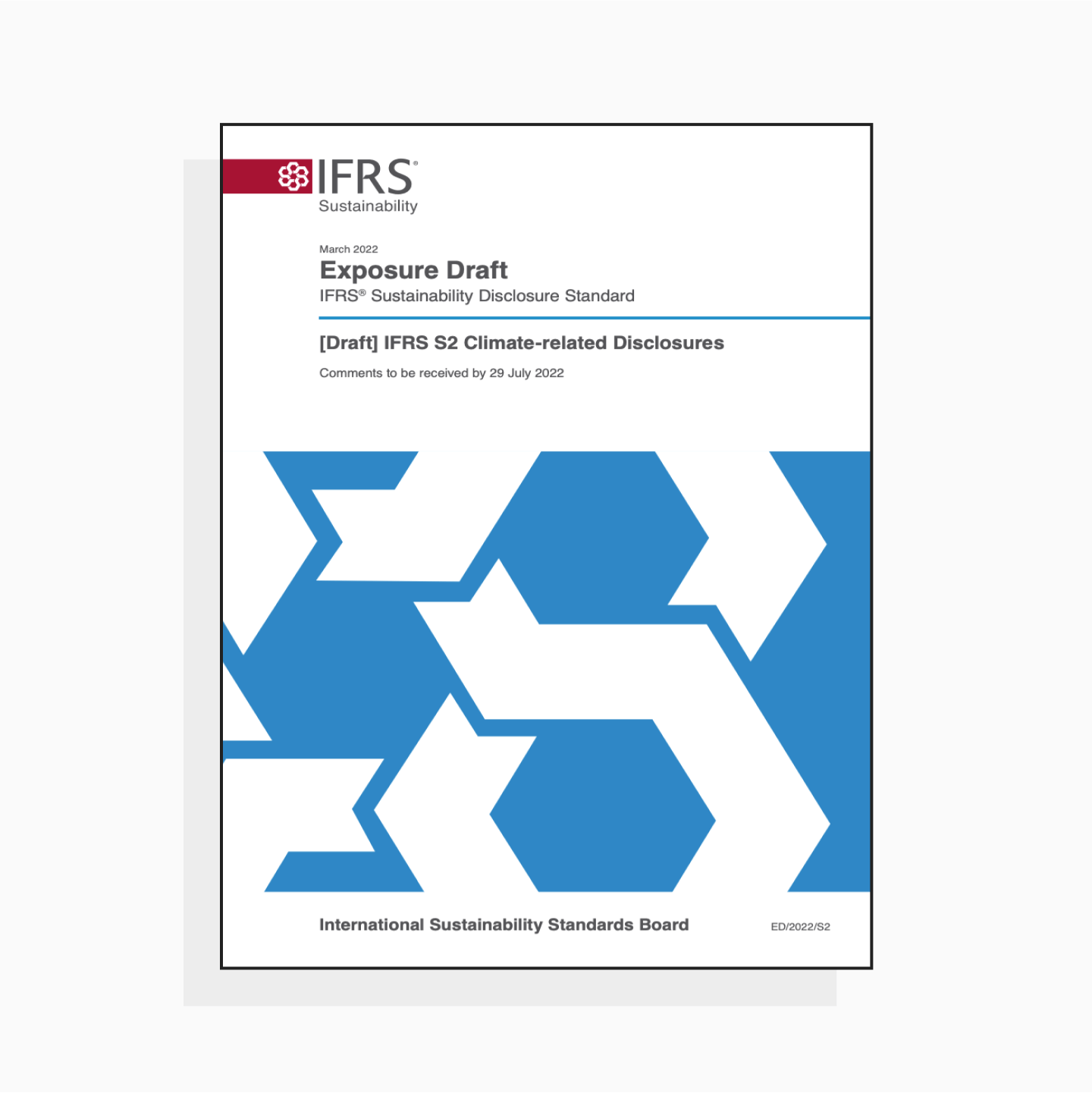 Screenshot of the front cover of IFRS Exposure Draft 2: Climate Related Disclosures
