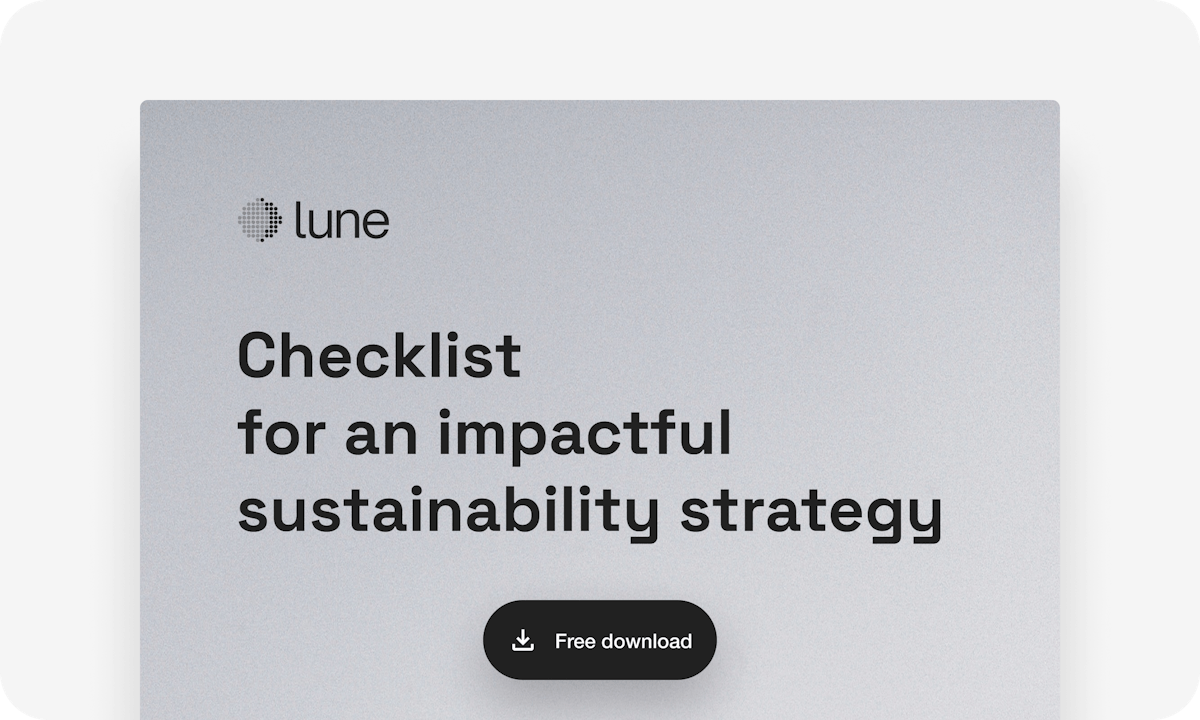 Checklist for an impactful sustainability strategy – free download