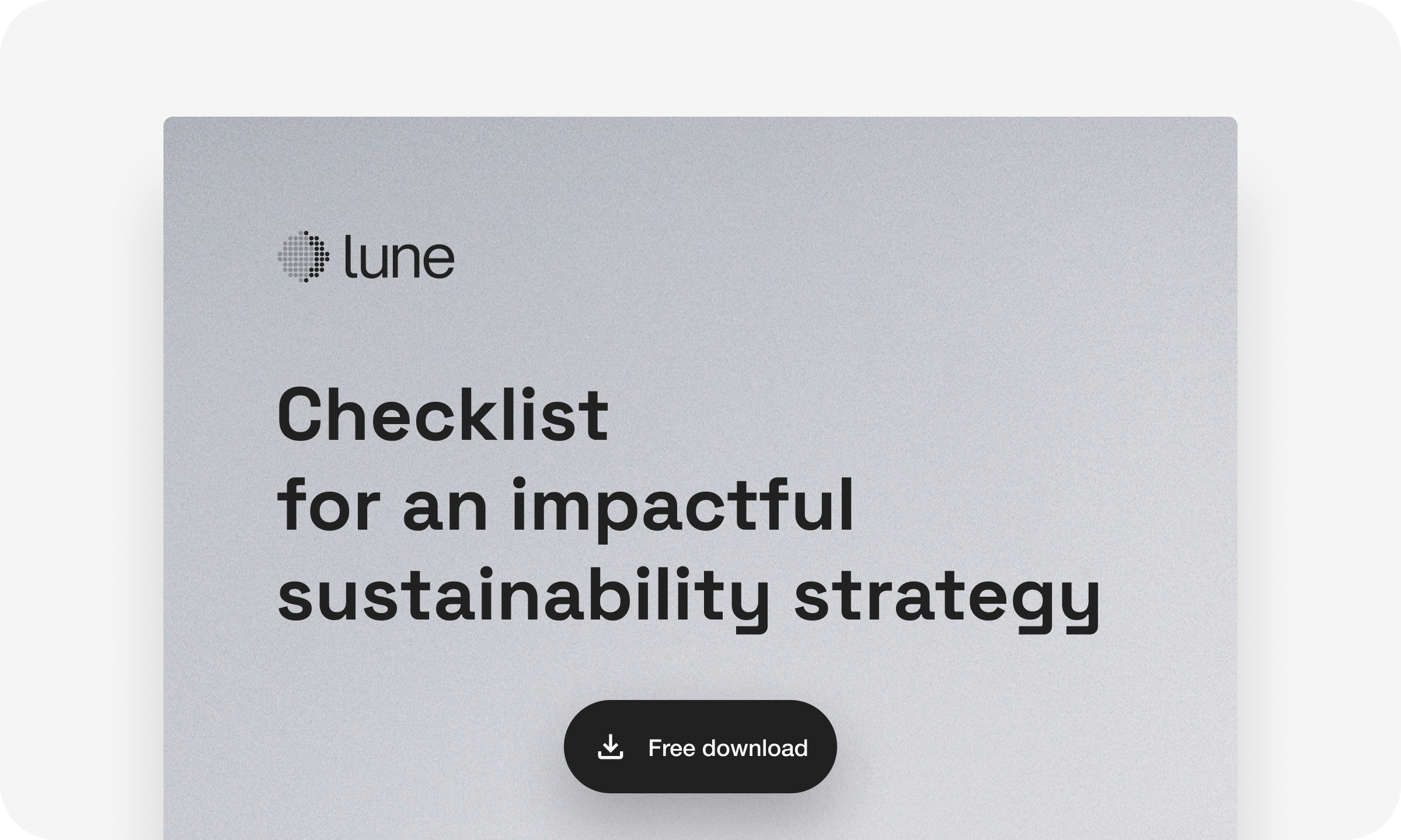 Checklist for an impactful sustainability strategy